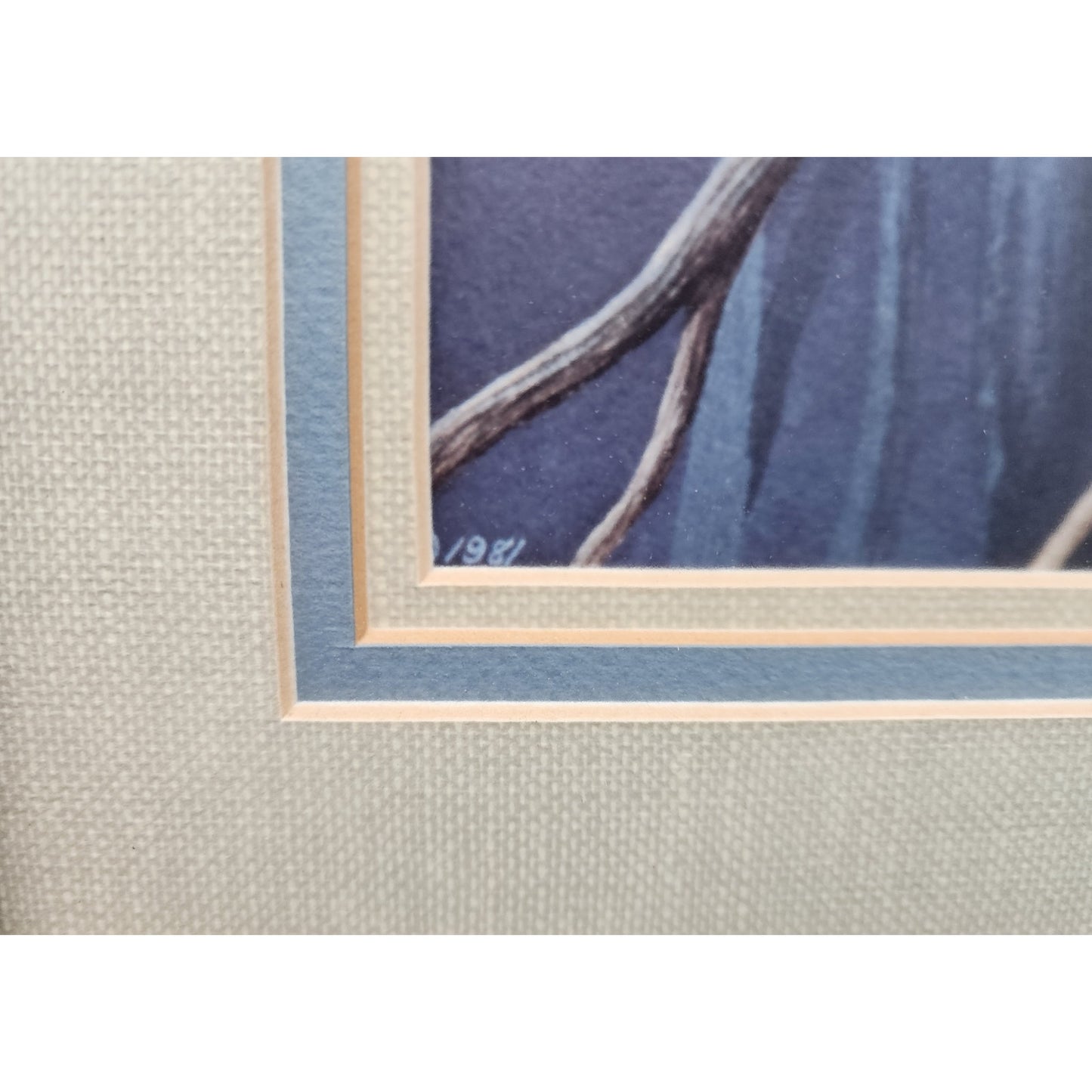 Vintage Winter Jays Harry Duncan Signed #1232/1500 Framed Triple Mat Lithograph