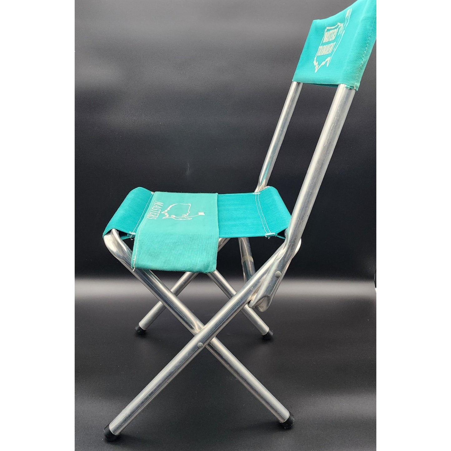 Vintage Masters Tournament Folding Chair Teal Green w/ Extra Cover Lightweight