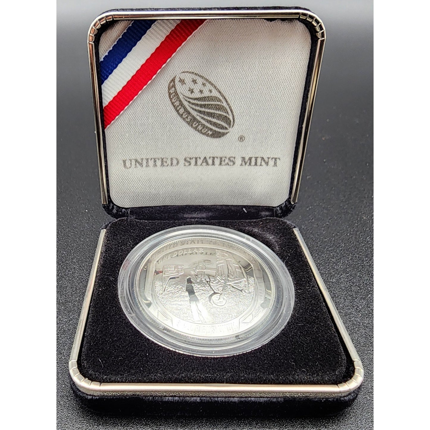 Apollo 11 50th Anniversary 5oz, 1oz + Half Dollar Proof Sets with OGP & CoAs with 1967 Newsweek, Man on the Moon Stamps, 50th Anniversary Embroidered Patches