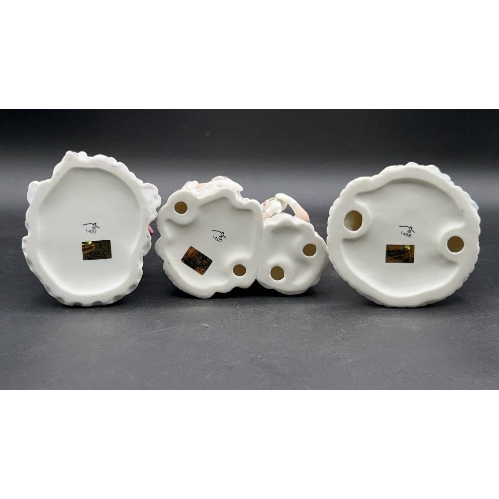 3 Homco Porcelain Figurines Bride's Day, Charlotte Rose &  Victorian Lady Lovely