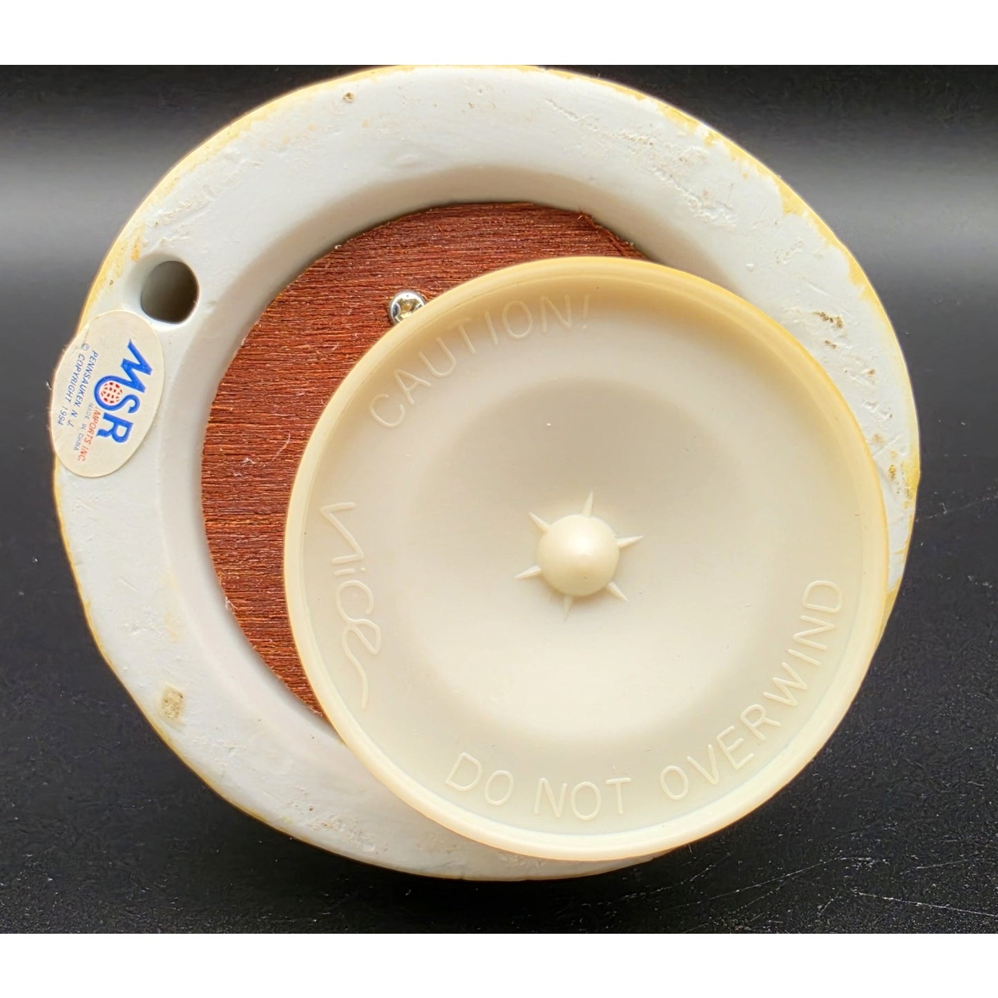 1994 Porcelain Music Box Elderly Couple Swing Rotates 360° Through The Years