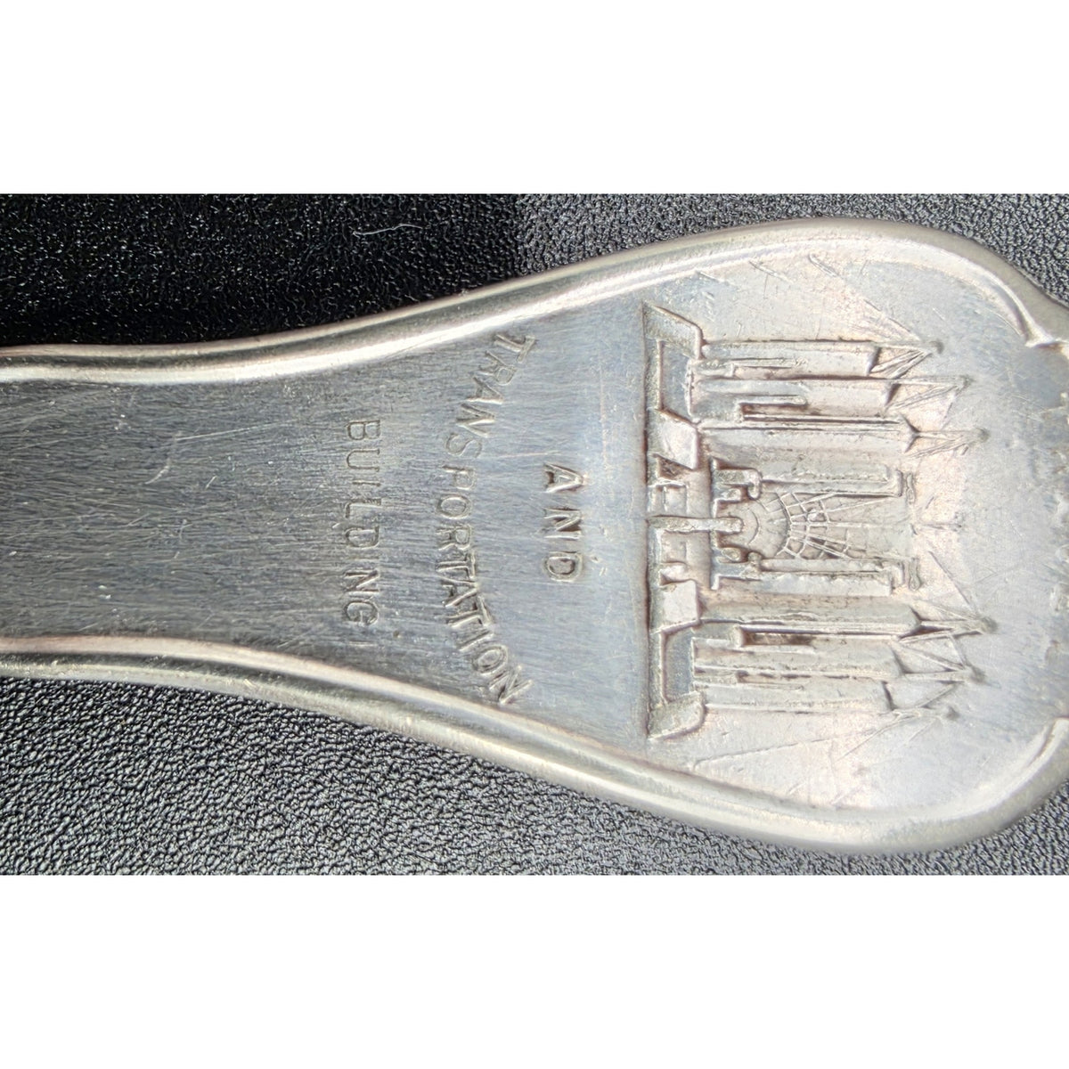 1933 Chicago Worlds Fair Souvenir Silver Spoon Wm A Rogers Science Court Travel
