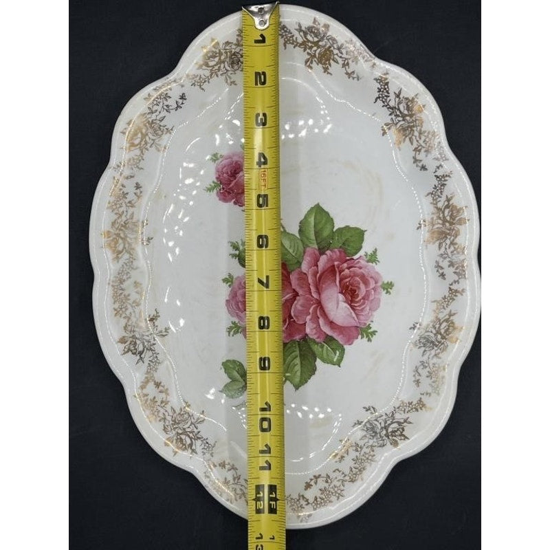 Vintage (1905-1916) Homer Laughlin “The Angelus” Floral Pattern Serving Platter - Rare!