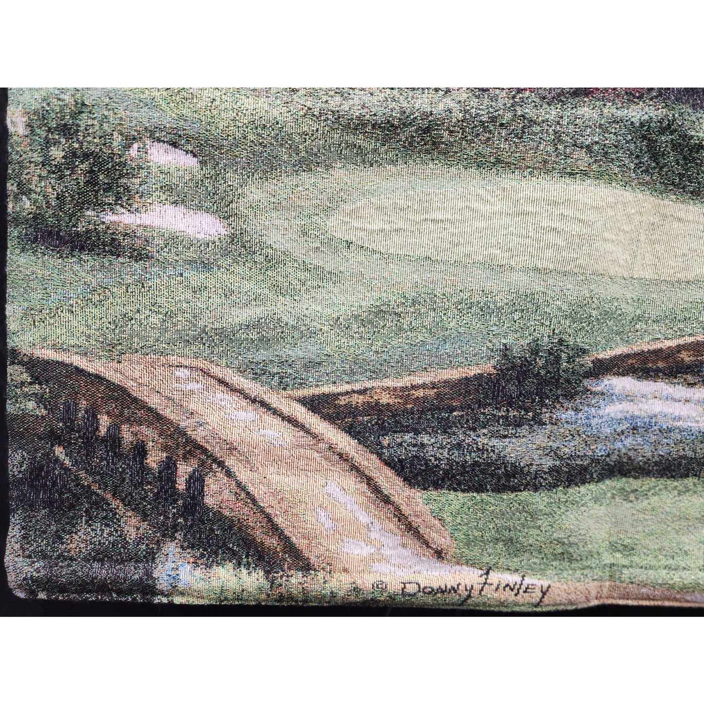 Donny Finley Golf Course Tapestry w/ 2 Timothy 4:7 & Hanging Loops 35.5"x25.5"