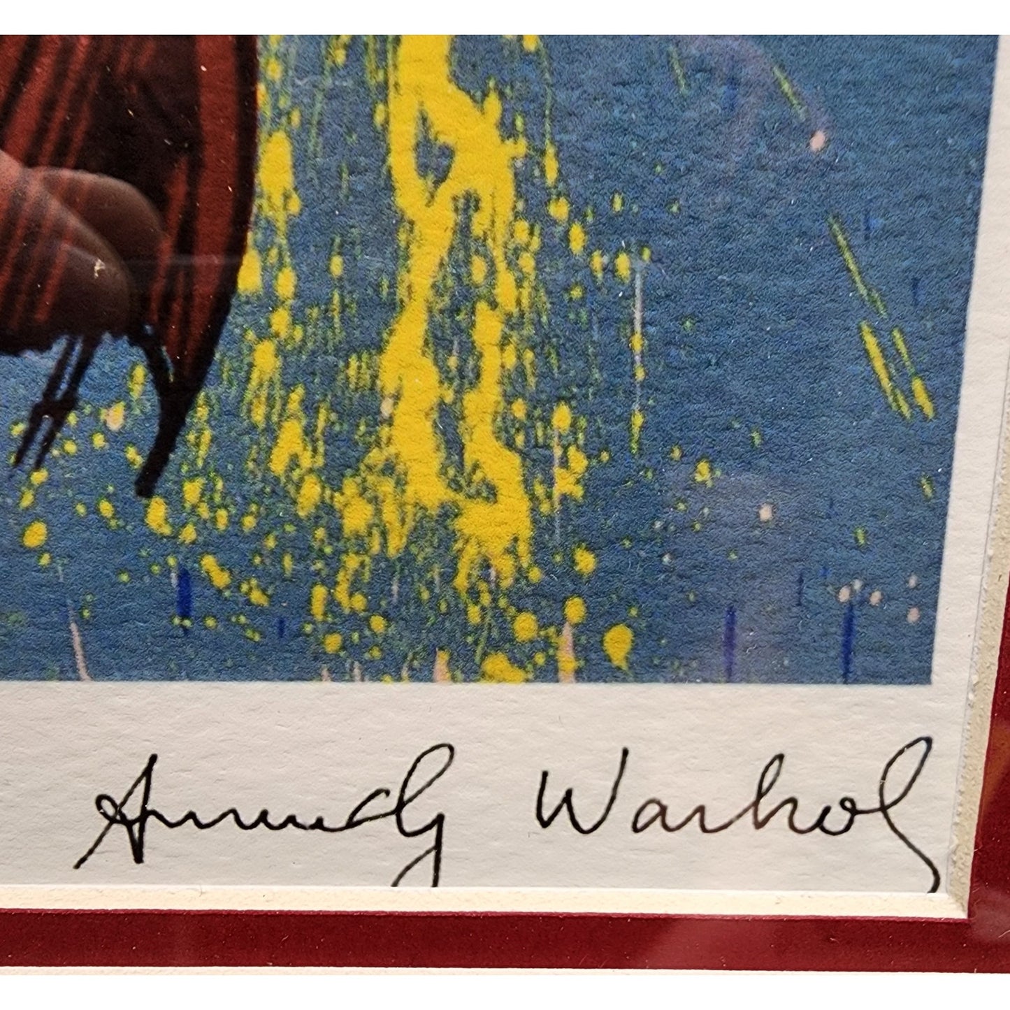 Andy Warhol Superman Giclée Signed Print Framed Pop Art 17x19