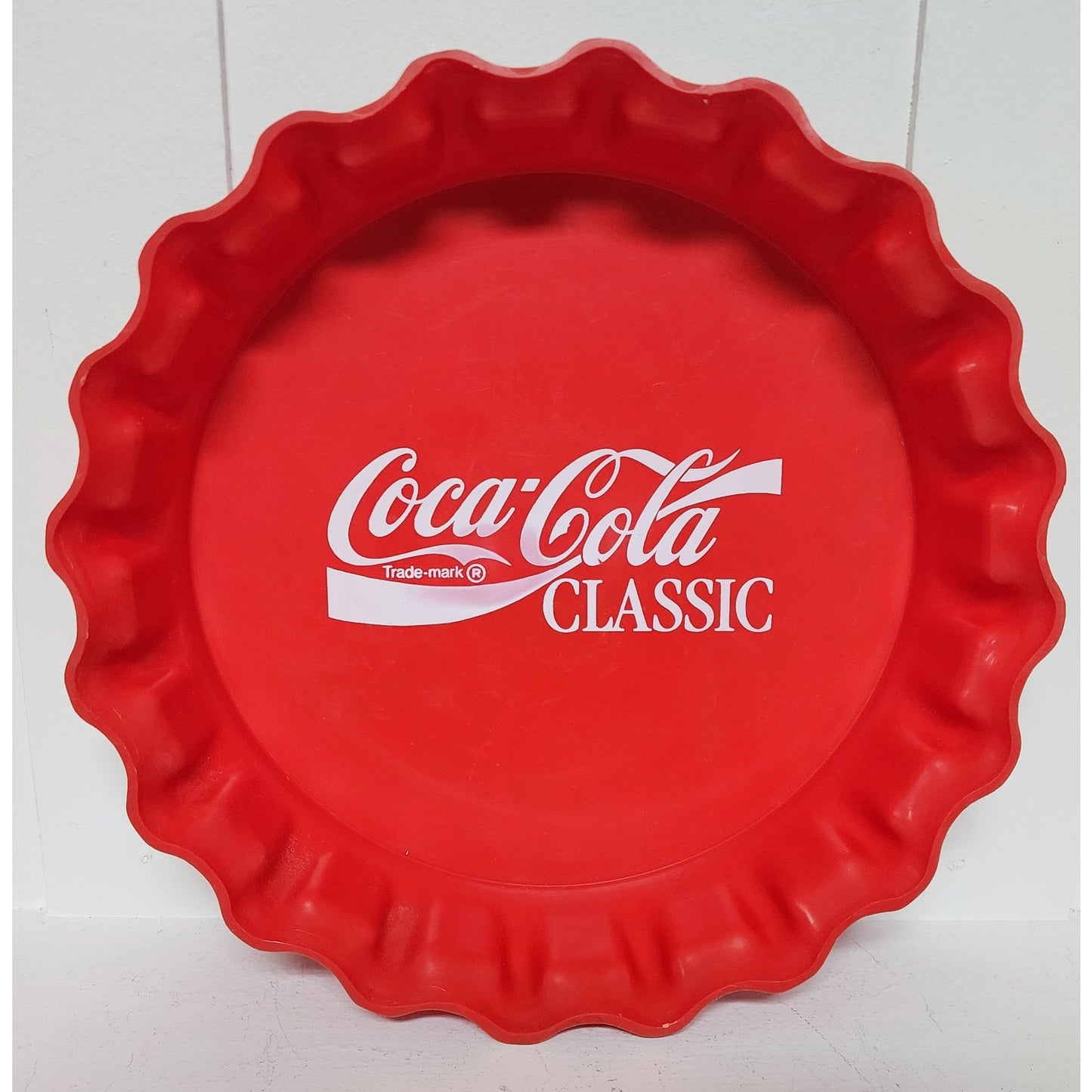 Vintage Coca-Cola Plastic Glass Set w/ Large Pop-Top Tray 8 Glasses + Cup