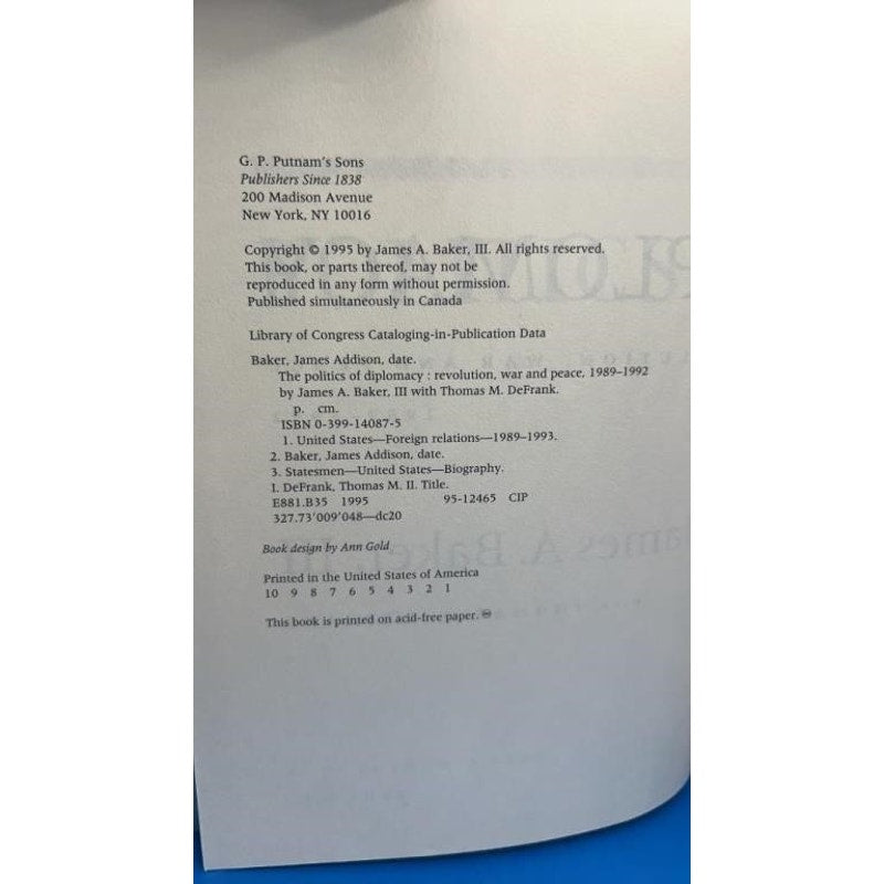 2 Signed Books Albright & Baker US Secretaries of State Memoirs Politics RARE