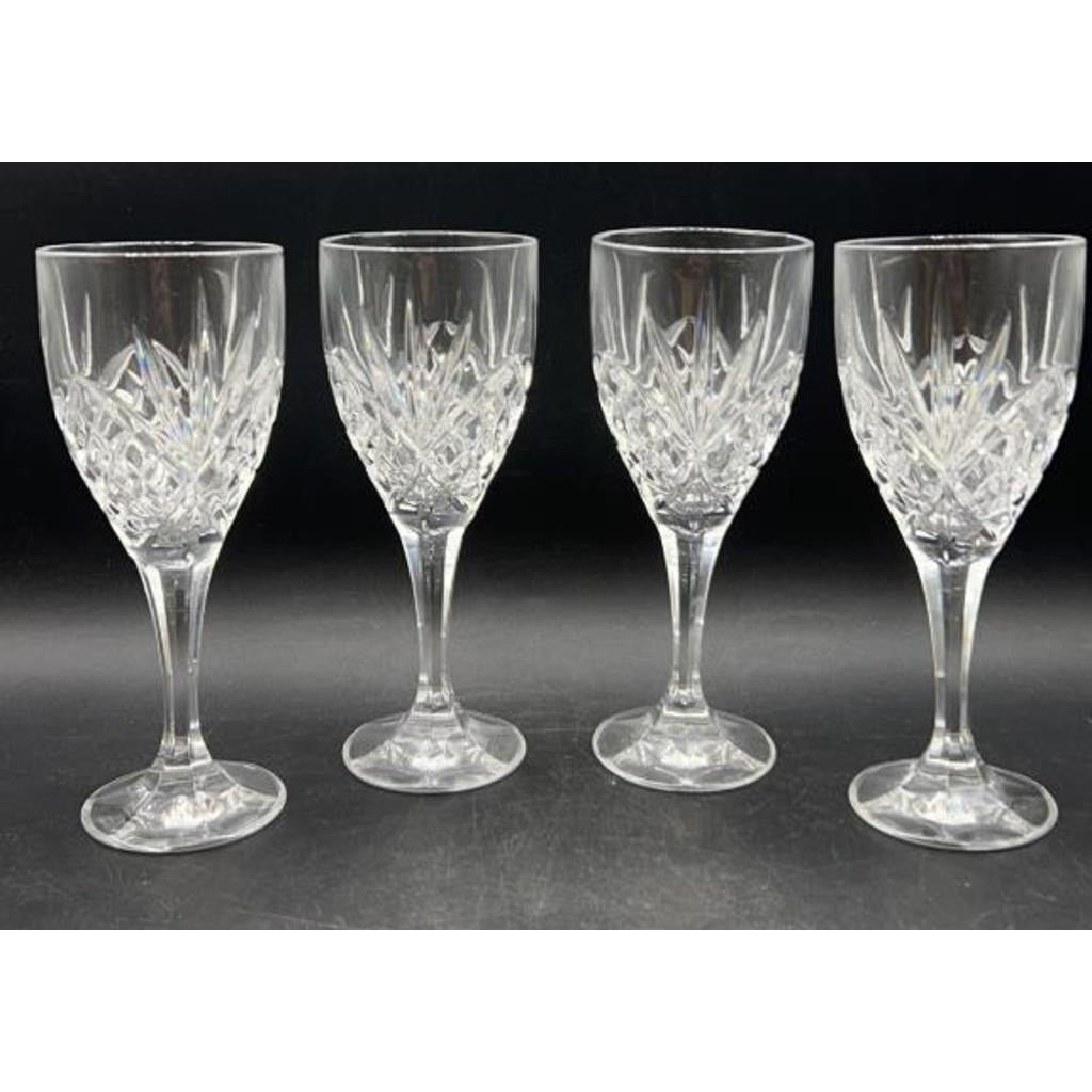 Godinger Dublin Crystal Water Goblets Set of 4 7.75" Cut Glass Shannon Ireland