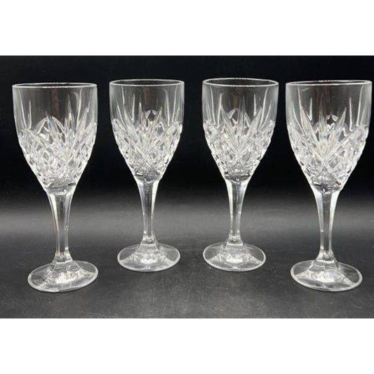 Godinger Dublin Crystal Water Goblets Set of 4 7.75" Cut Glass Shannon Ireland