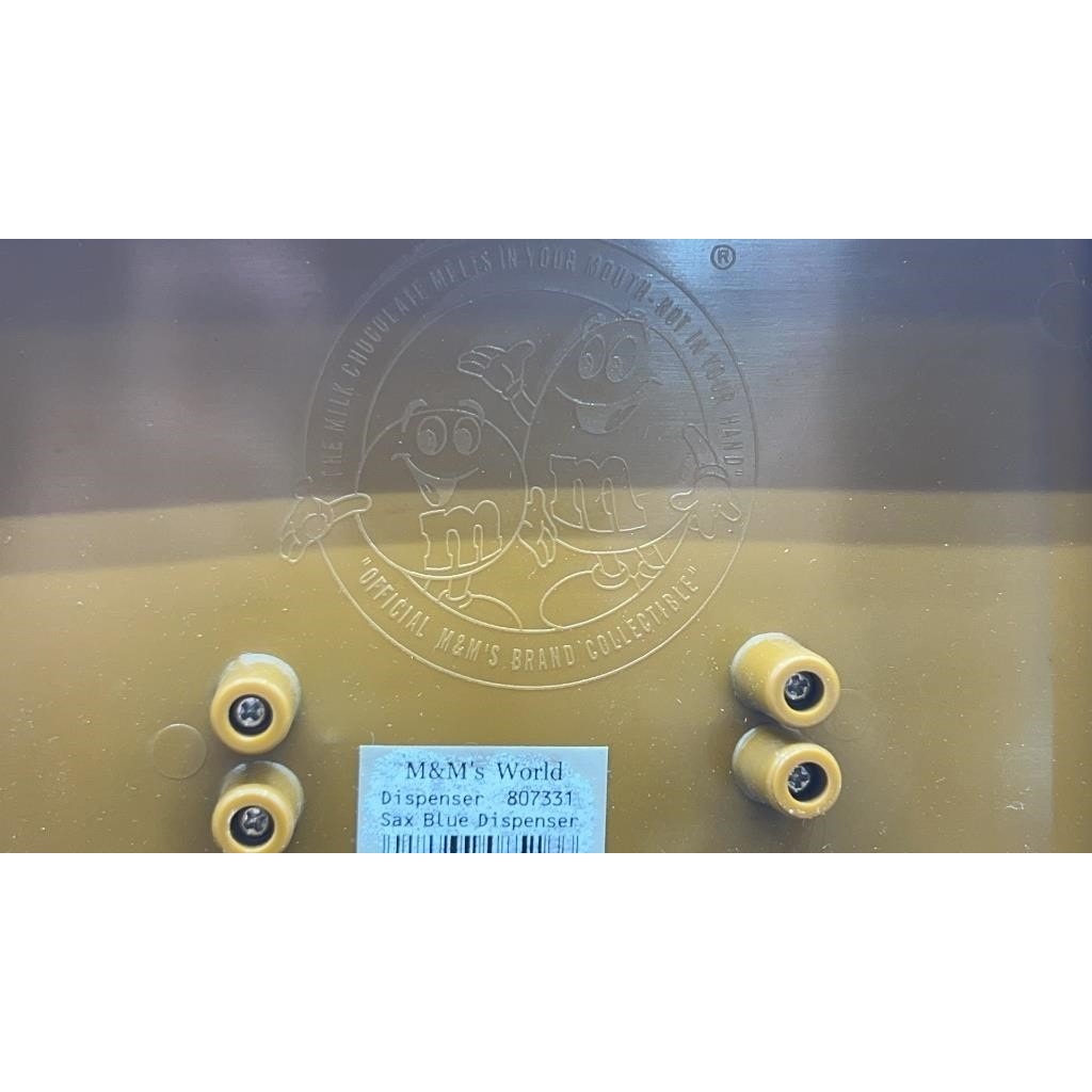 Vintage M&M’s Blue Candy Dispensers Lot – Basketball Player & Saxophone Musician