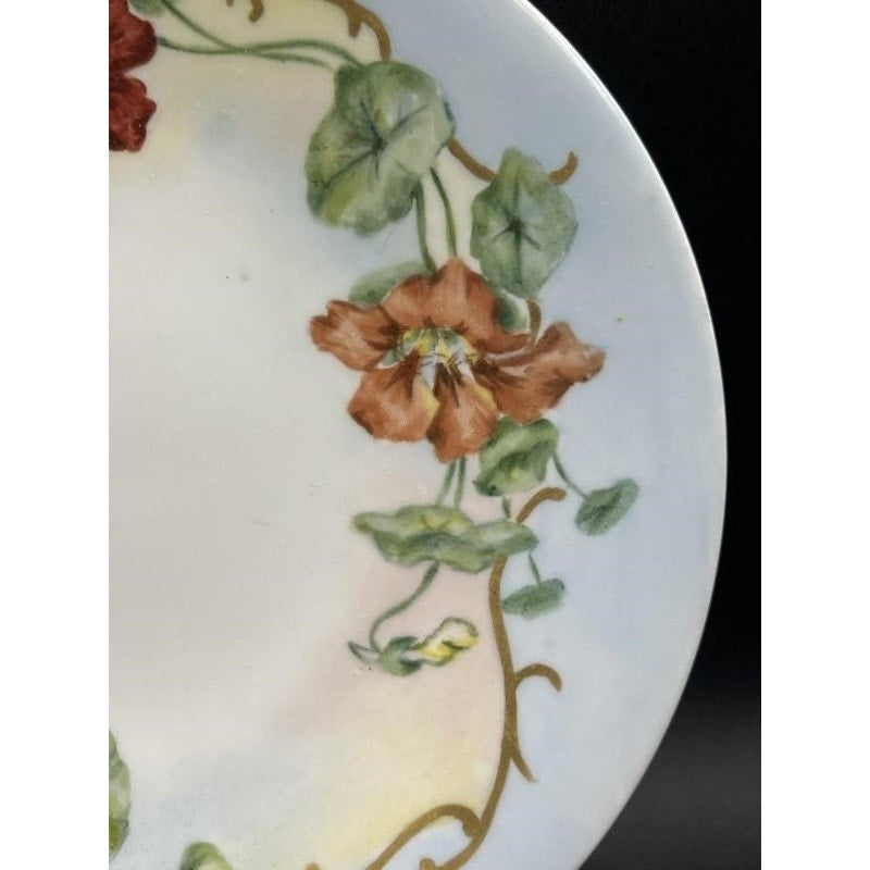 VTG J.P. France Limoges Hand Painted Floral Plate 8.25" Signed Lucy Ross 1903 RARE!