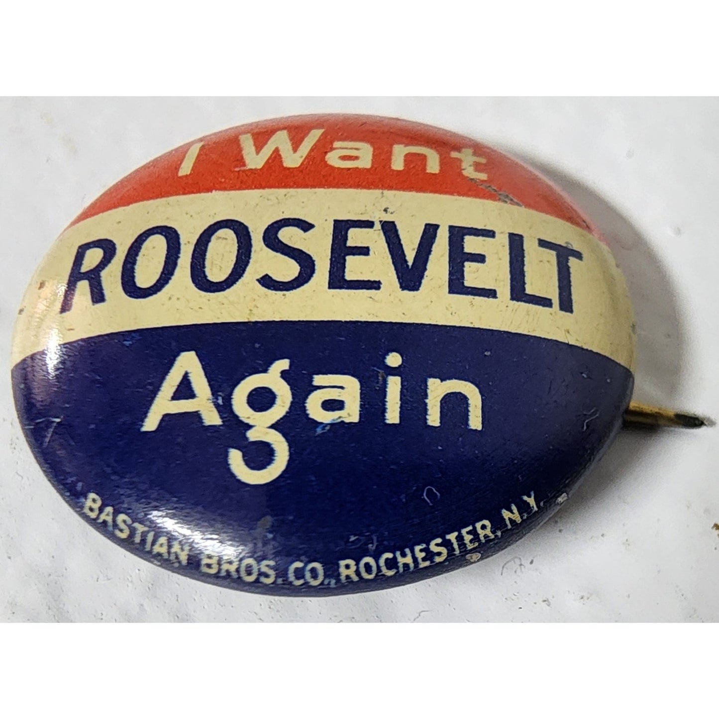 Vintage FDR “I Want Roosevelt Again” Buttons Lot of 5 • 1930s–40s Campaign