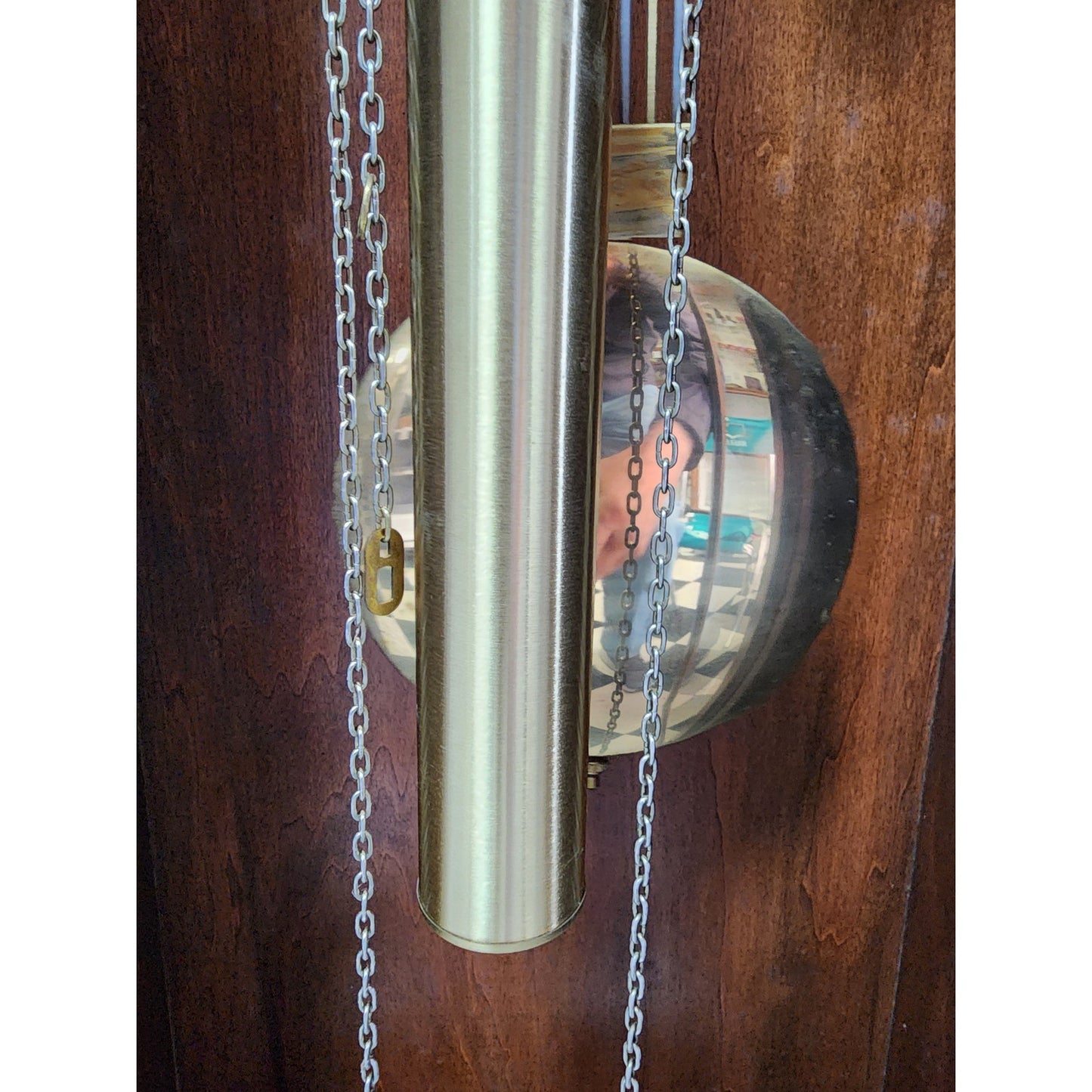 VTG Tempus Fugit Grandfather Clock Walnut Wood 79" Works w/ Chimes -Local Pickup Only!