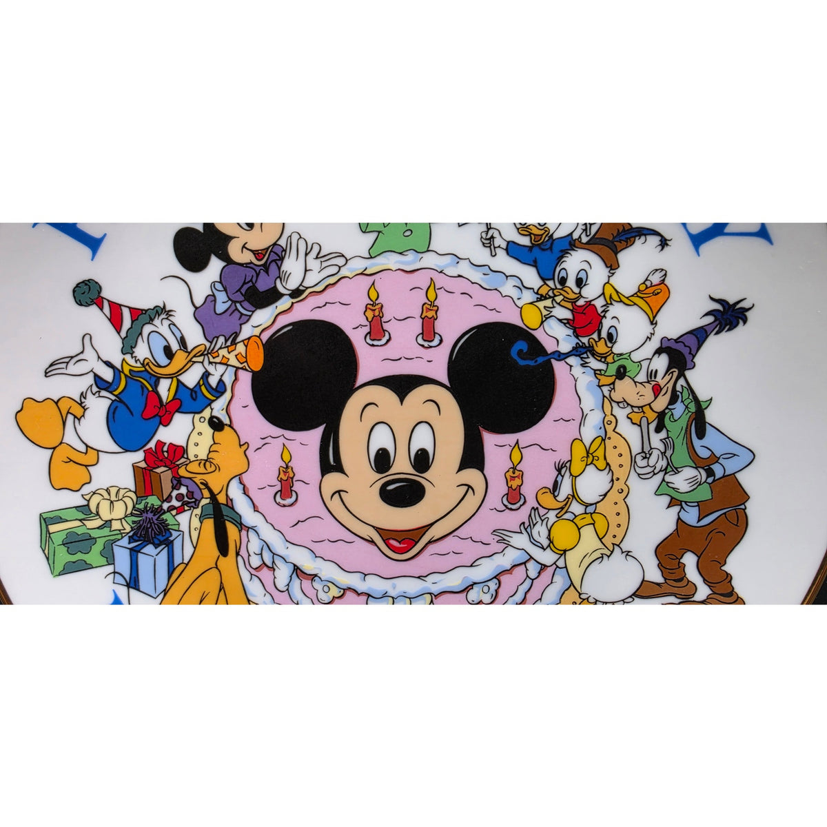 Vintage Mickey Mouse 50th Birthday Commemorative Plate 1978 Gold Rim Disney 9.25"