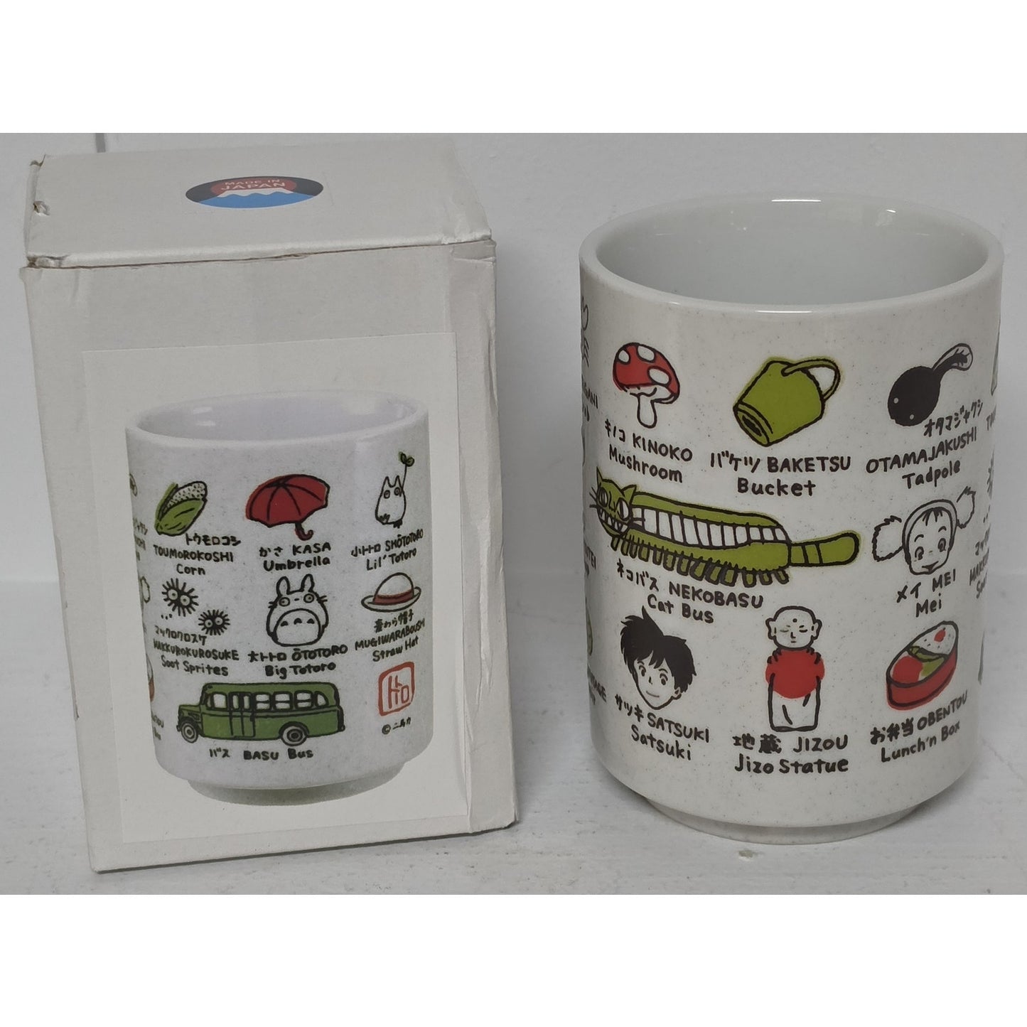Studio Ghibli Totoro Stoneware Mug Benelic Japan w/ Box 4" Vintage Cute