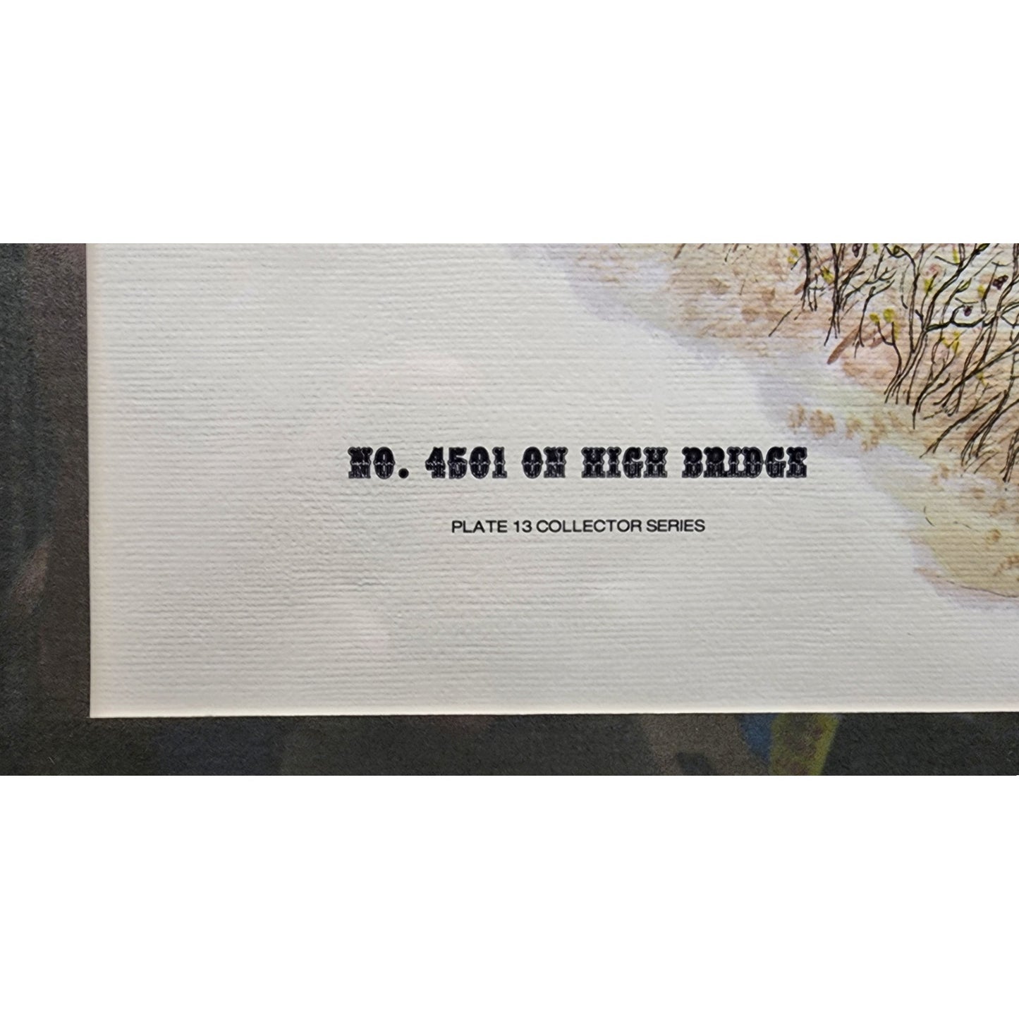 Howard Fain Signed No. 4501 on High Bridge Print w/ Rustic Frame Kentucky