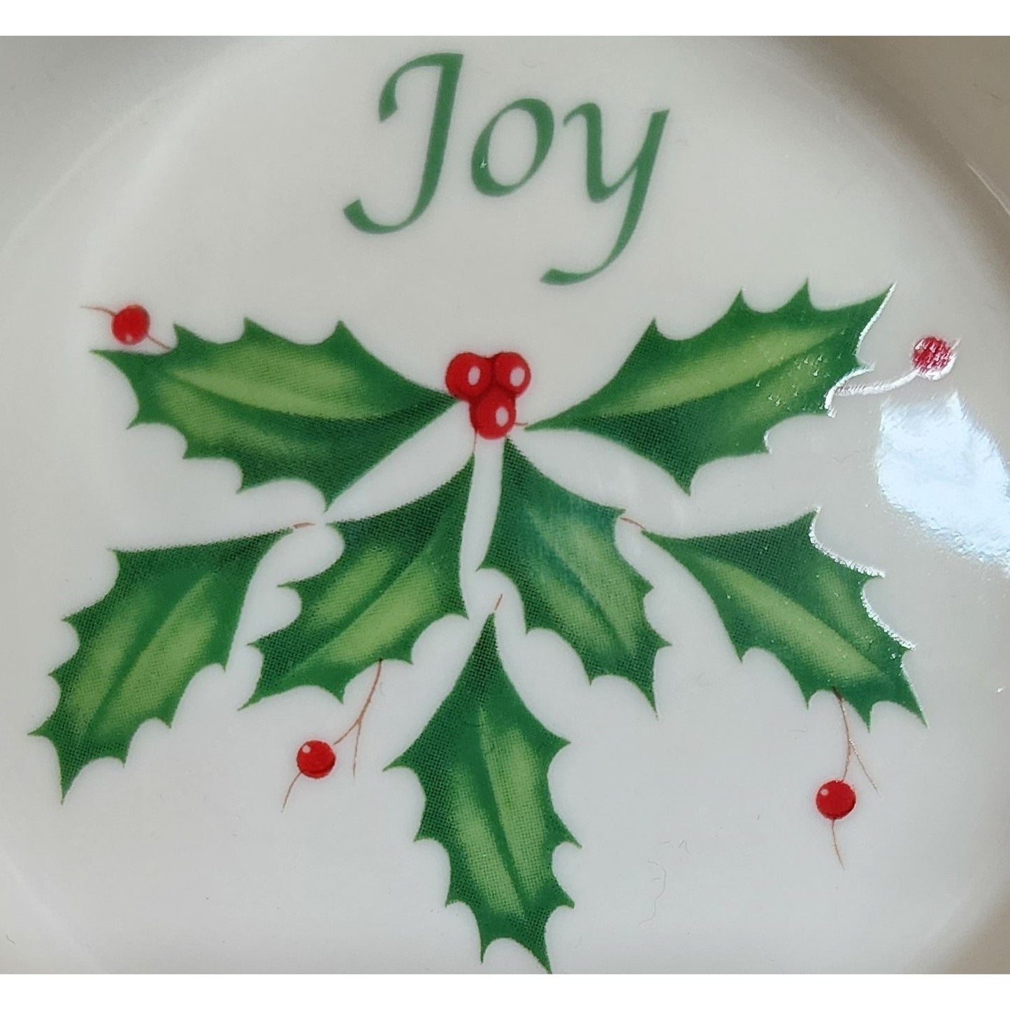 Lenox Holiday Joy Dish 4.5" Fluted 22K Gold Rim w/ Box Vintage Christmas