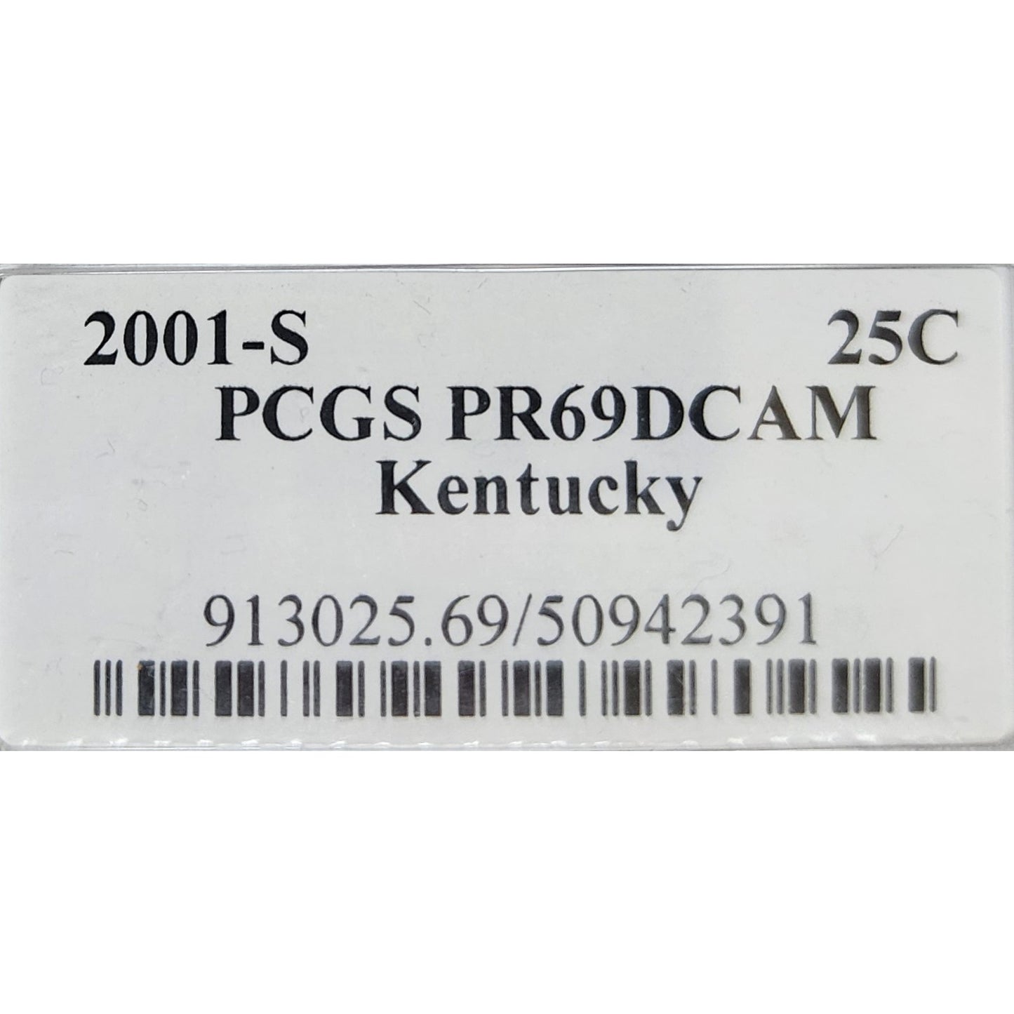 Kentucky 2001 PCGS PR69 Quarter w/ 4x6 KY Desk Flag & Stand Collectible Set