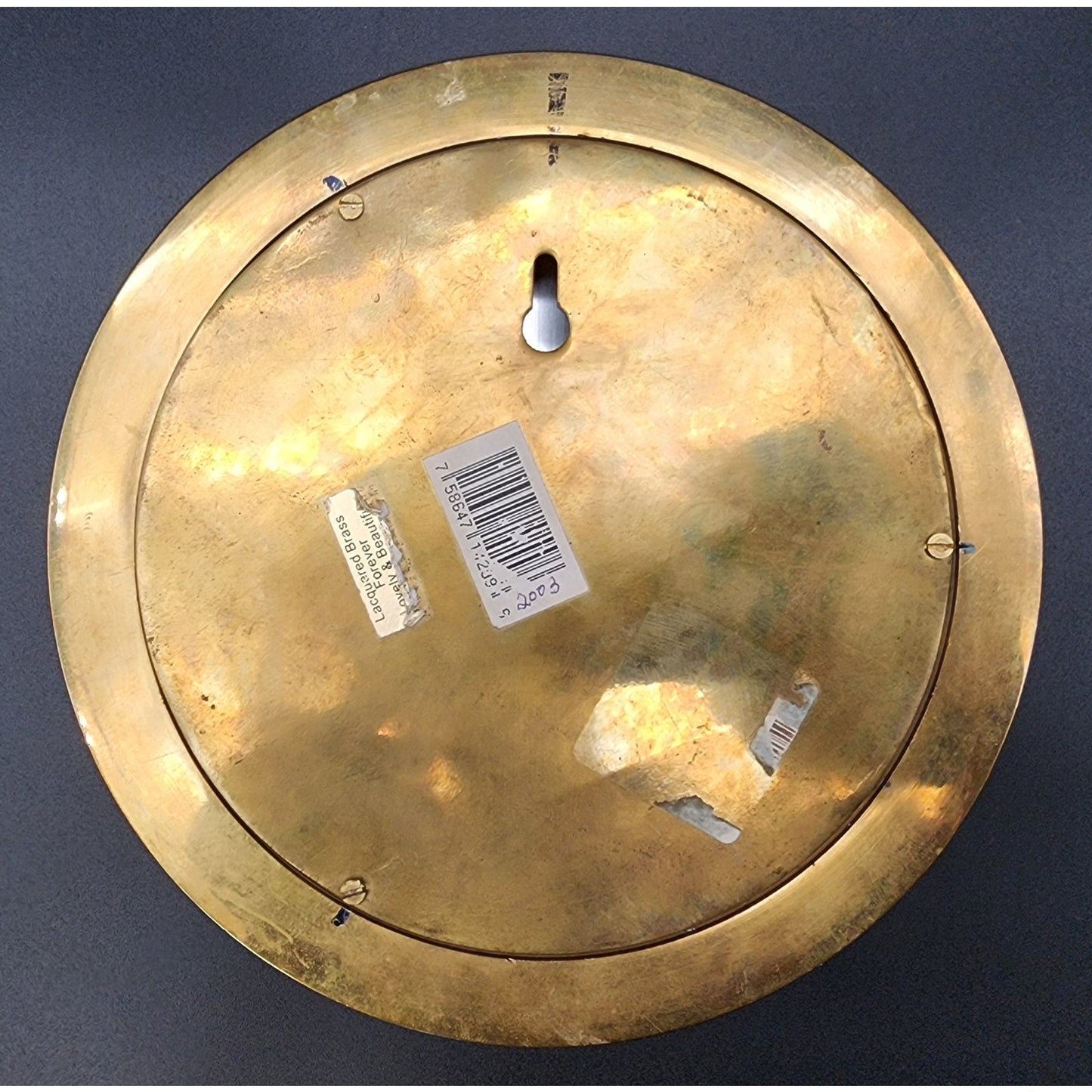 Vintage Lacquered Brass Ship’s Clock – Heavy, Stunning, 24‑Hr Dial, Not Working