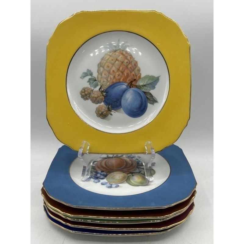 Vintage Art Deco Royal Doulton Style Luncheon Plates – Set of 6 - by Puls Czechoslovakia