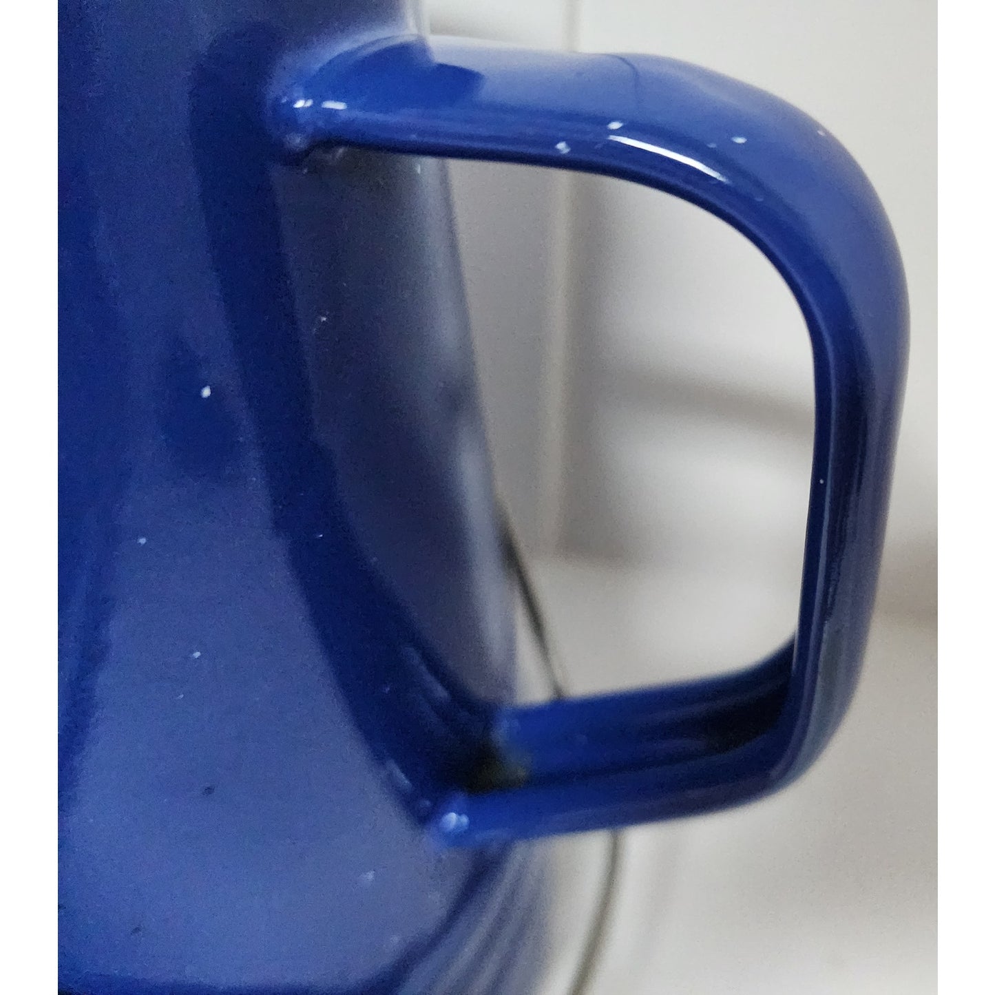 Vintage - Beautiful Blue Speckled Enamelware Water Kettle Pot w/ Handle & Lid