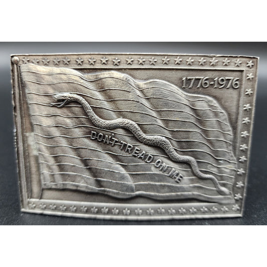 Bergamot Brass Works 1776-1976 Bicentennial “Don’t Tread on Me” Belt Buckle USA