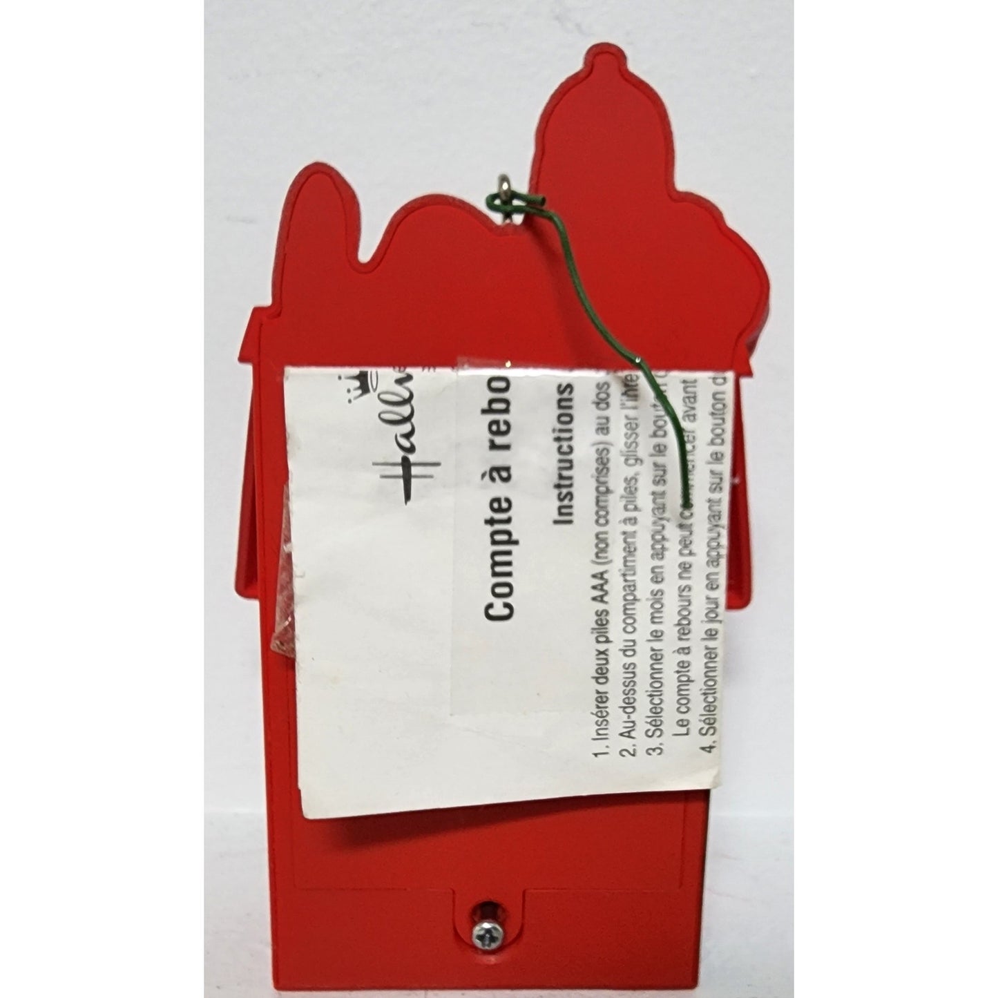 Hallmark Peanuts Lucy Snoopy Skating Figurine & Snoopy Xmas Countdown Clock