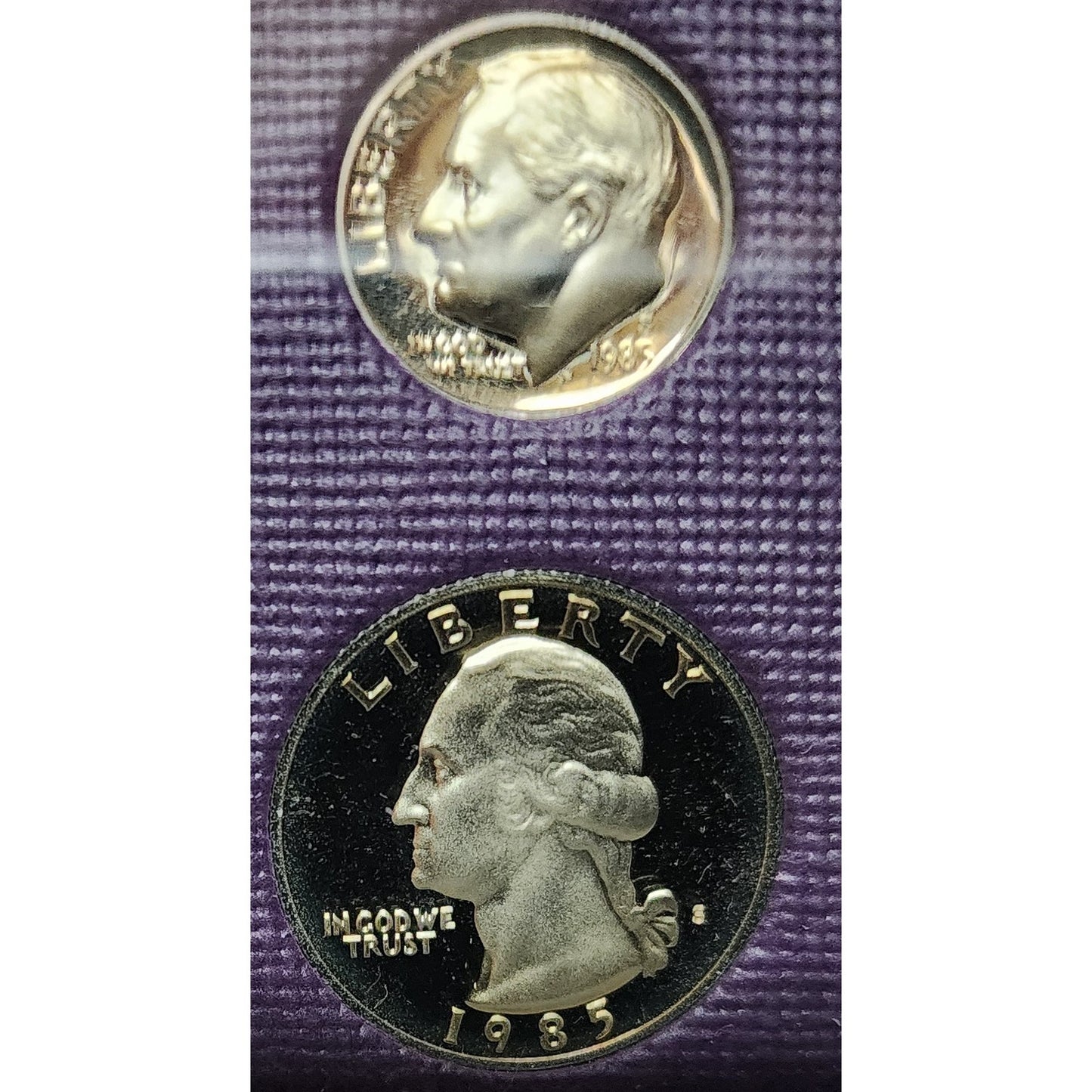1985‑S U.S. Mint Proof Set • 5‑Coin Clad • Original Box • Brilliant Deep Proofs