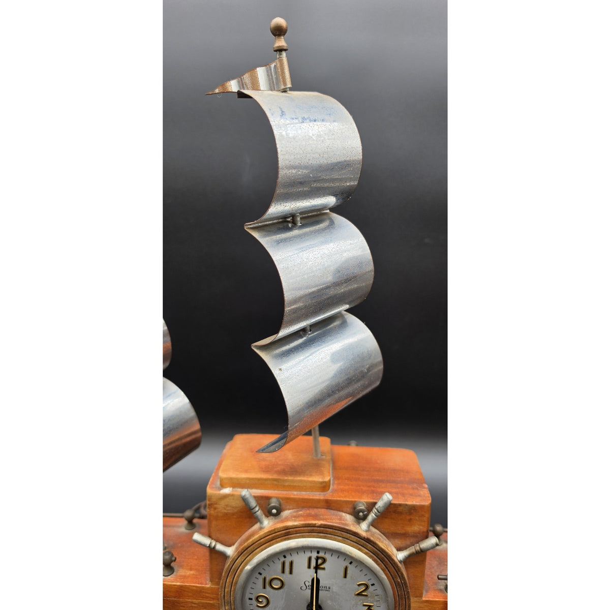Vintage Yankee Clipper Ship Clock Sessions MasterCrafters Wood & Steel Nonworking