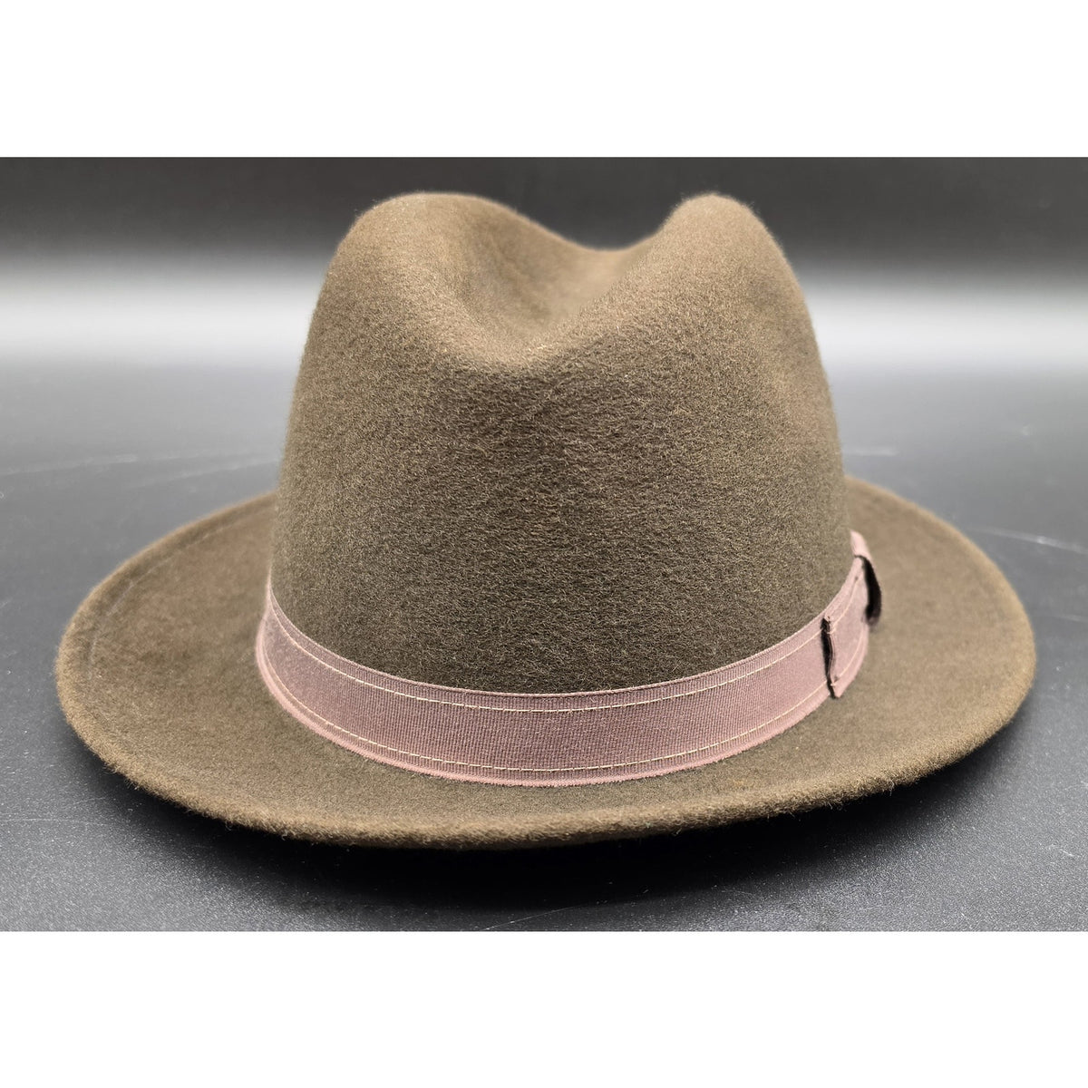 Vintage Capas Design Men Brown Wool Fedora Hat Sz L USA Made Classic Trillby