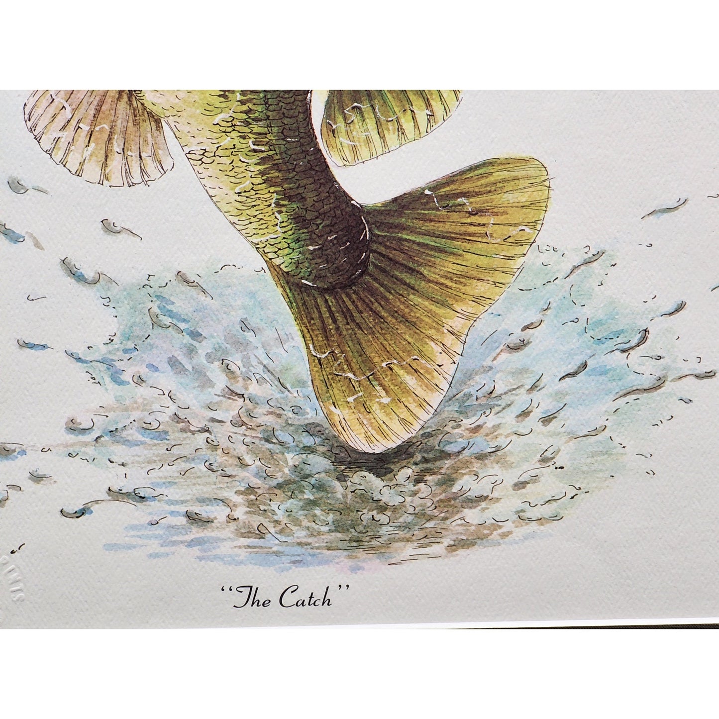 1979 “The Catch” Lithograph by Howard Fain Framed Ltd Ed 149/750 w/ COA - Rare