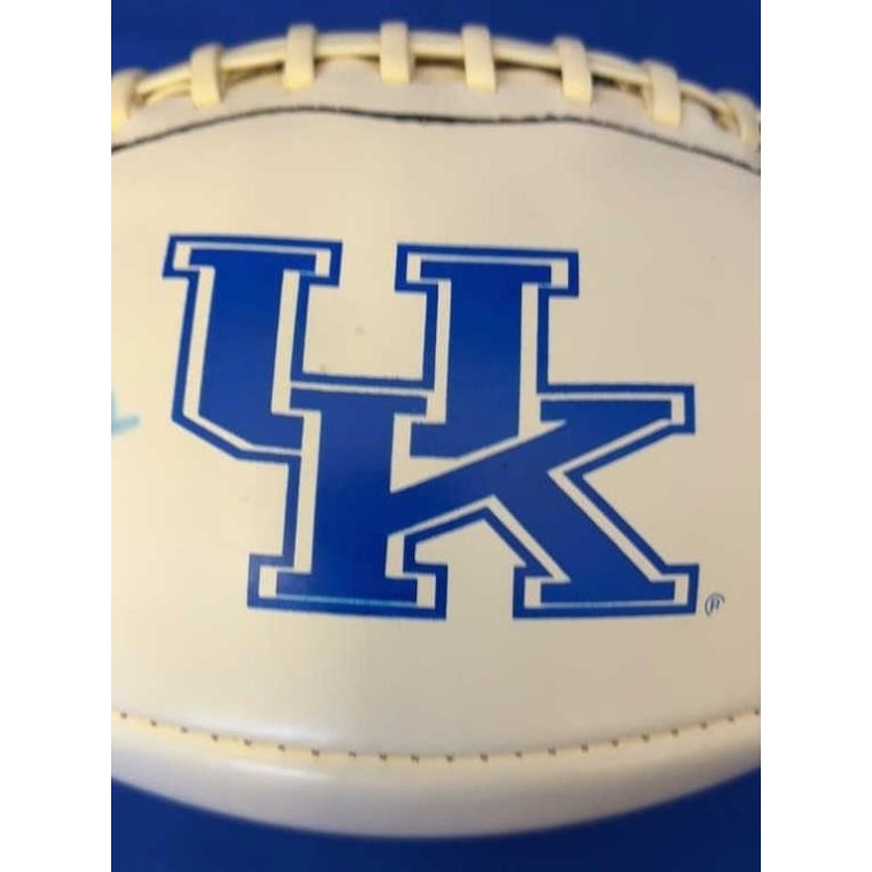 Kentucky Wildcats Rich Brooks Signed Football Go Cats! Autograph NCAA Coach UK