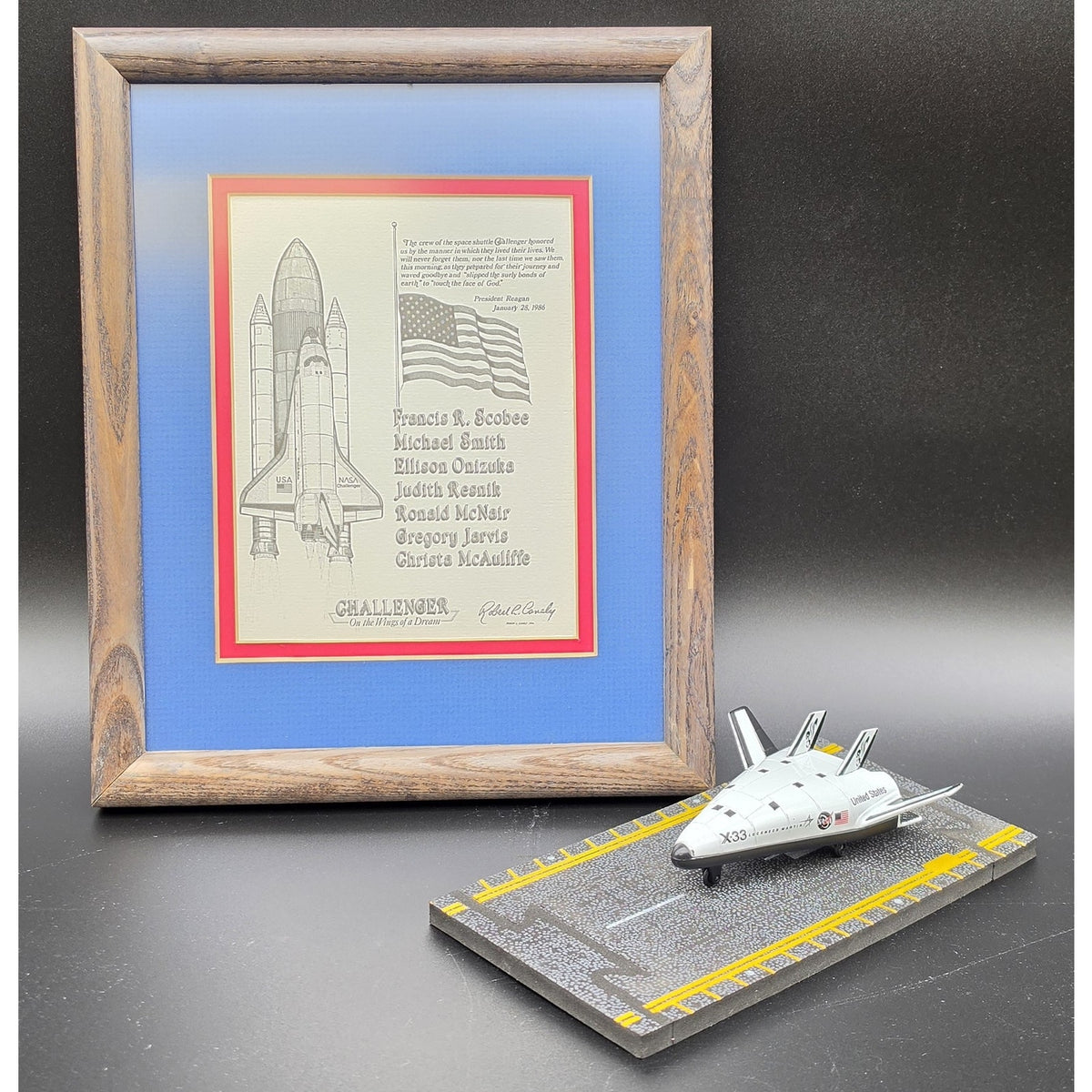"On the Wings of a Dream” RConely Art & DieCast Space Shuttle Runway Tribute Set