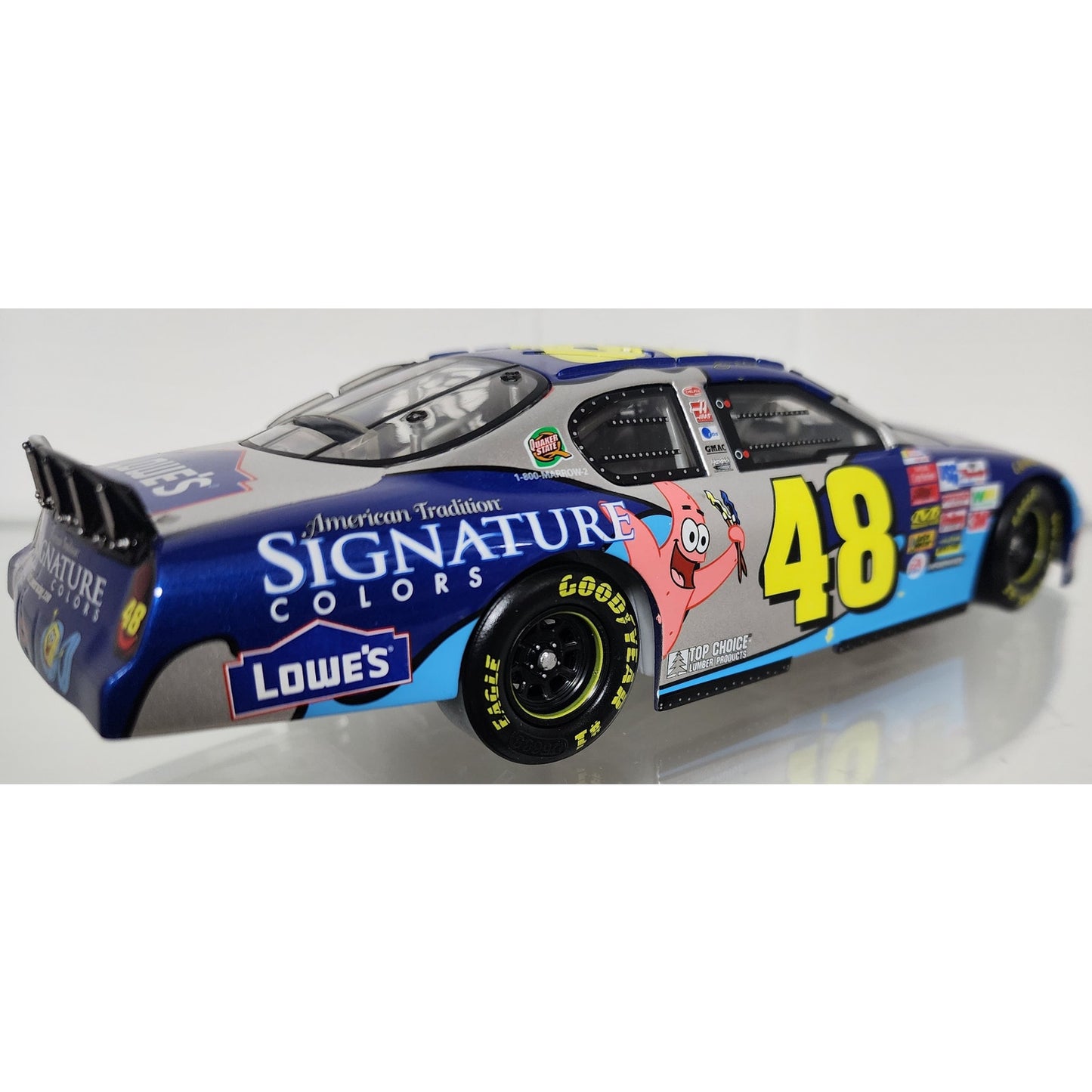 2003 Jimmie Johnson #48 Lowe’s SpongeBob Platinum 1:24 Diecast Monte Carlo Bank w/ Gold Key LE