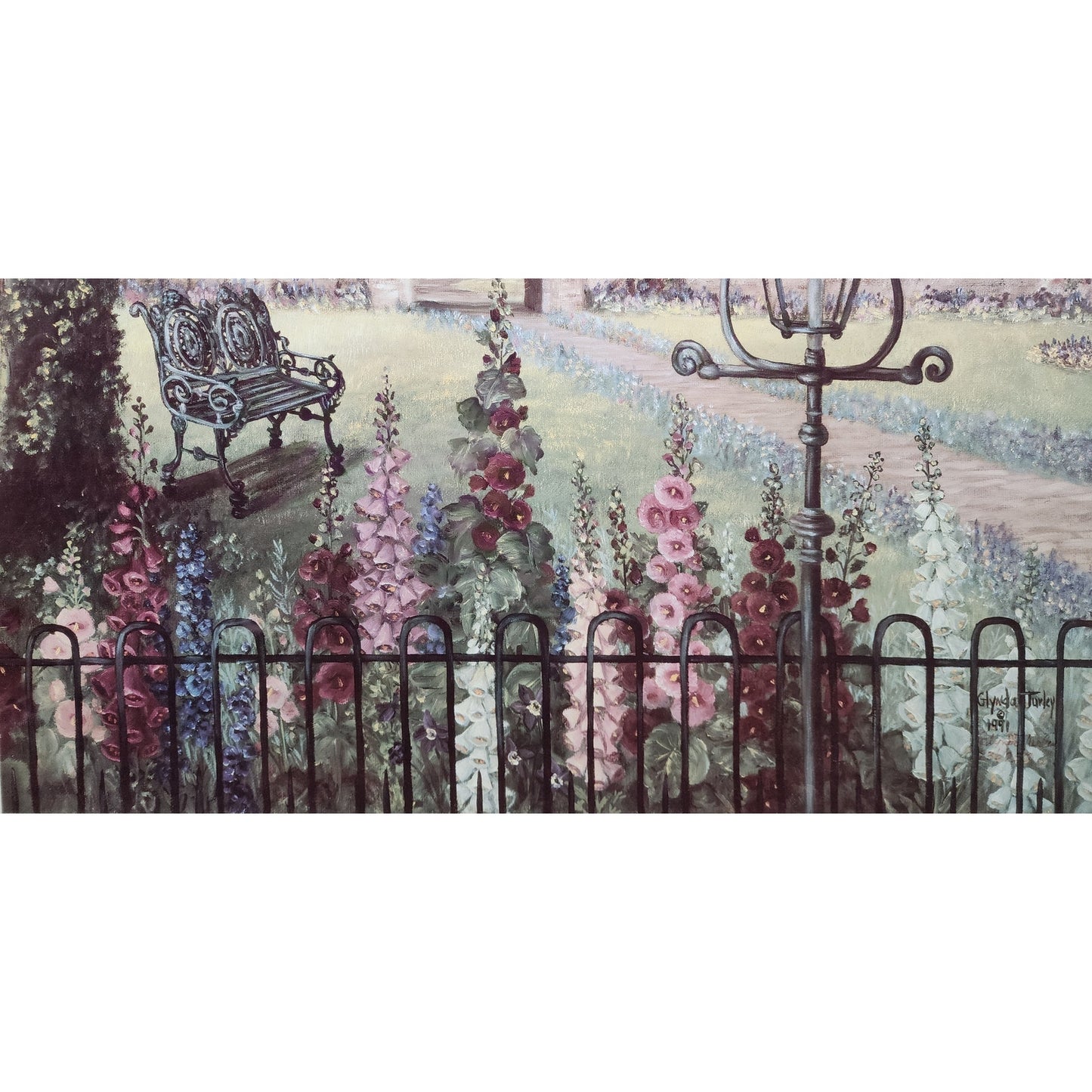 “The Courtyard” Glynda Turley Ltd Ed #836/2500 Framed Lithograph 26.6” Square