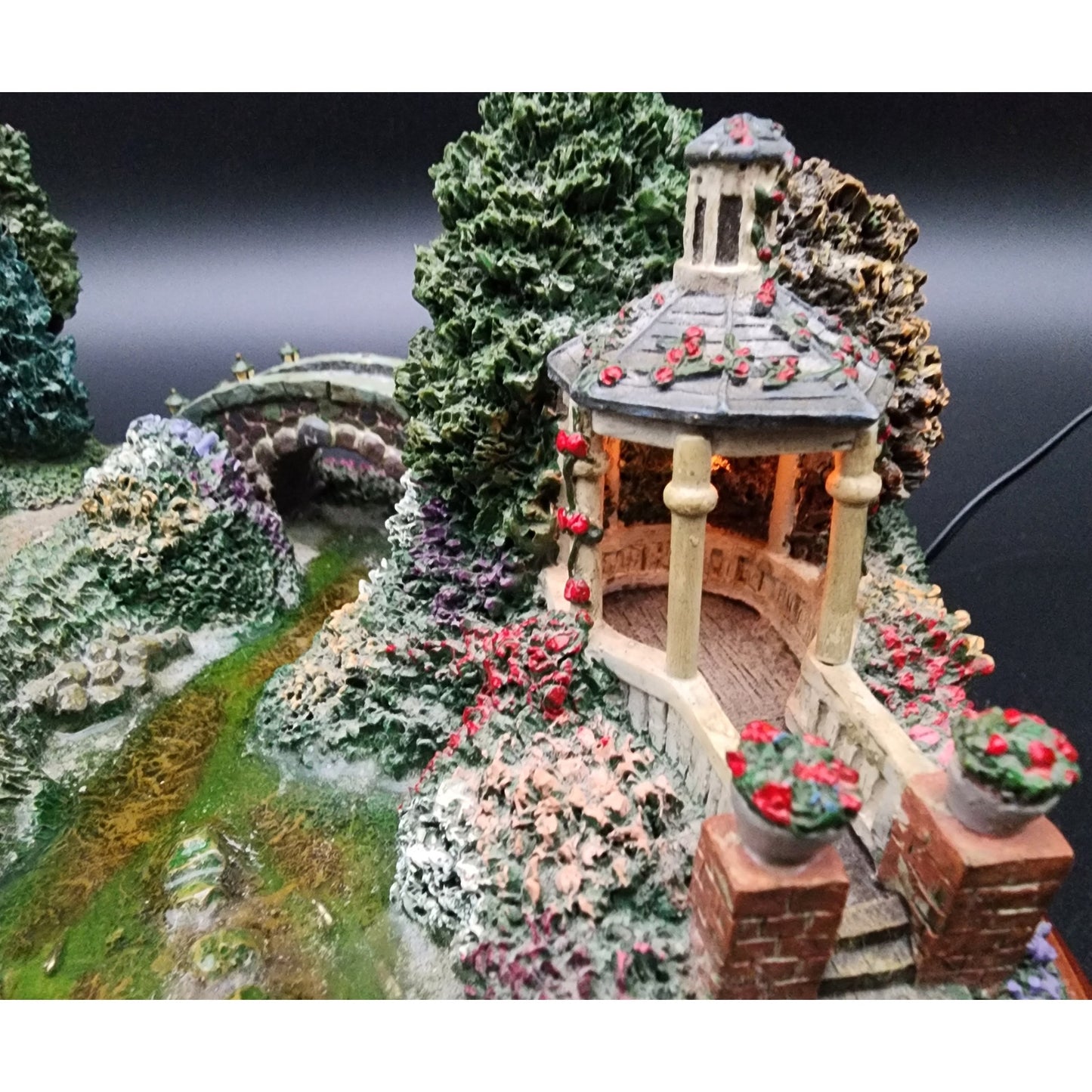 Thomas Kinkade Springtime Splendor Lighted Village LE #A1591 COA Works Vintage