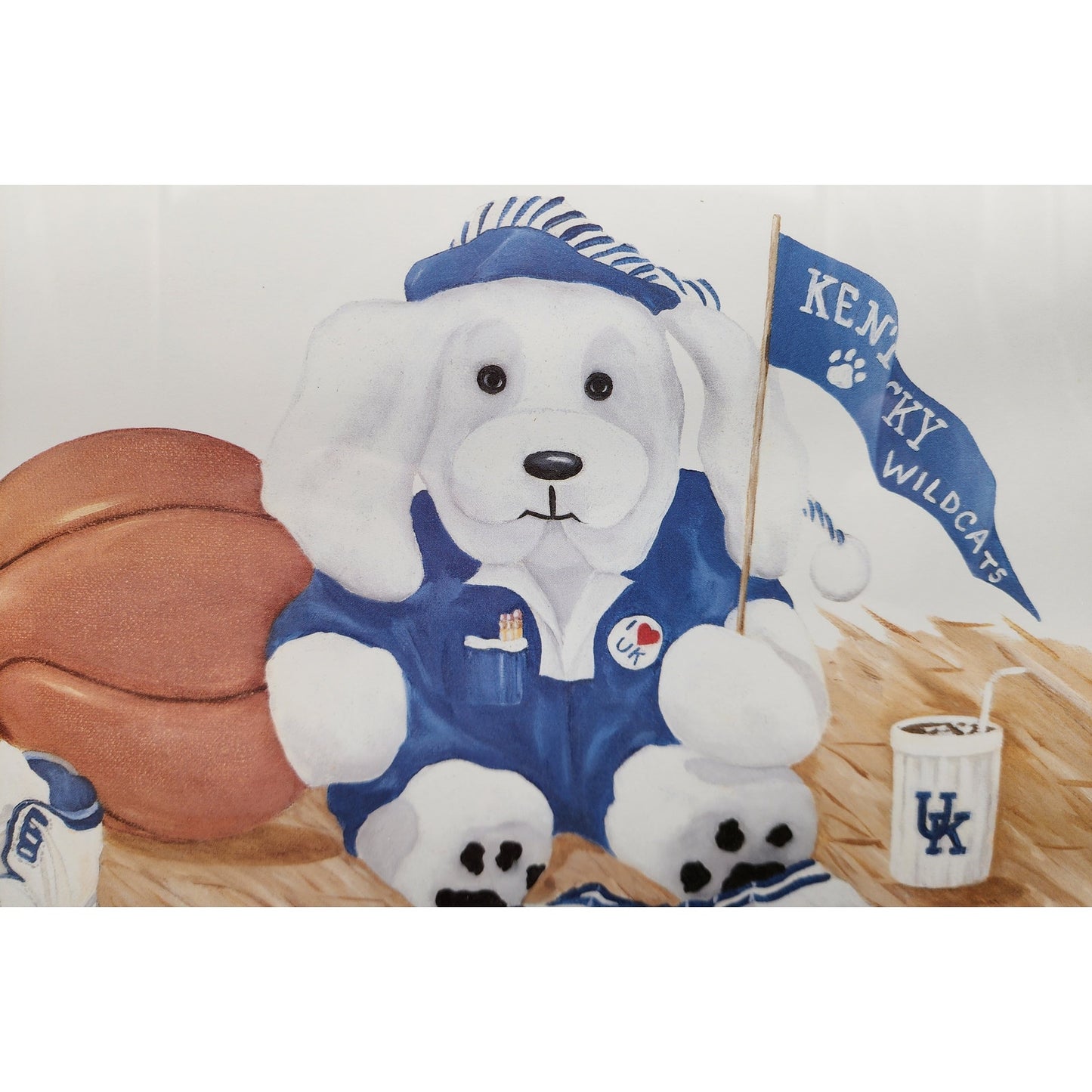 Puppy Love UK Wildcats Lithograph - Rob Brewster 517/1000 Framed Gold 24x18
