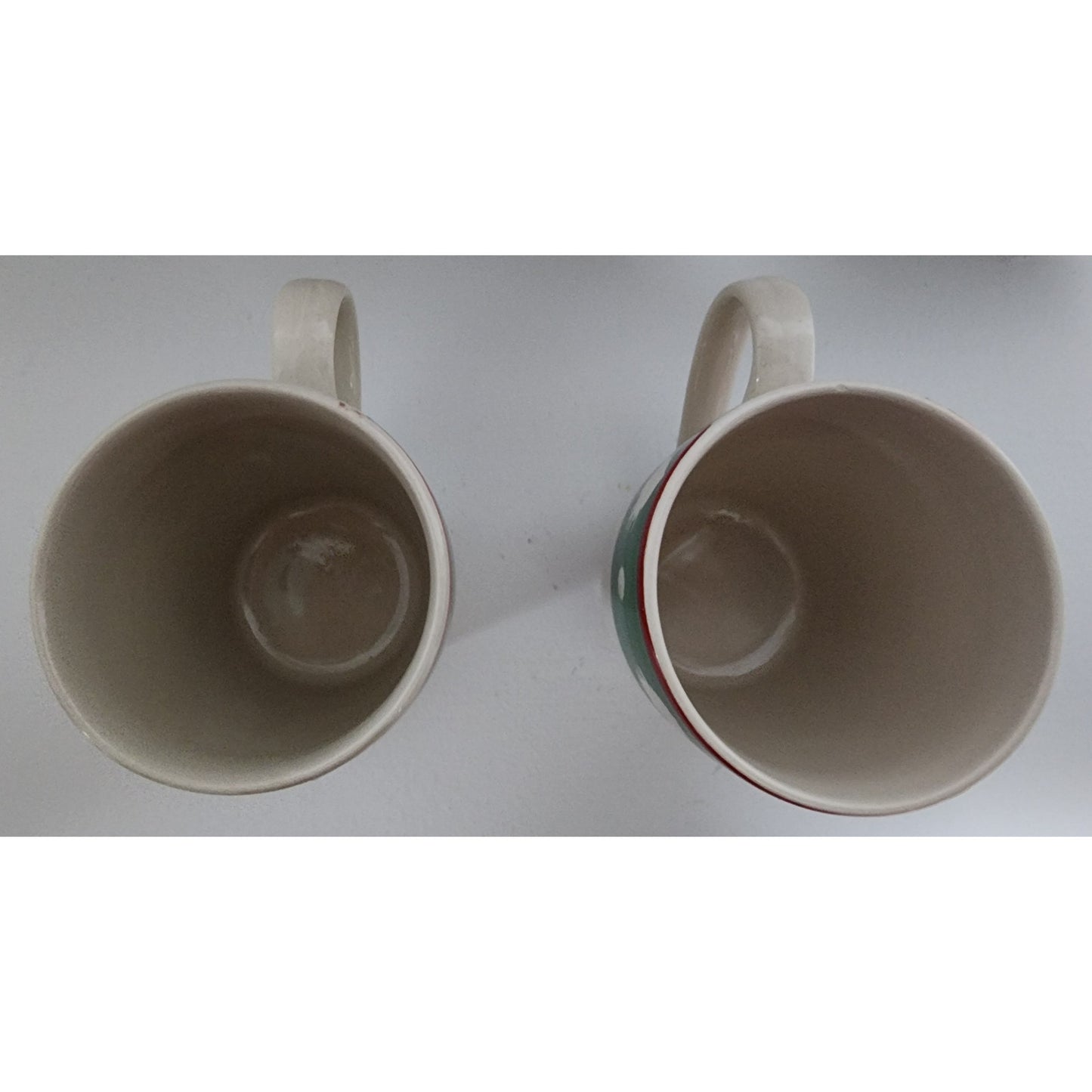 VTG Chinese Stoneware Christmas Dinnerware Set Hand Painted Trees 24 Pc - Rare