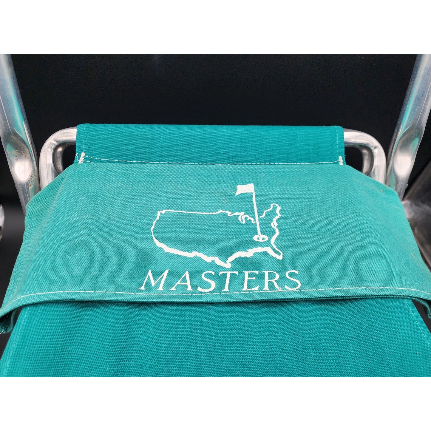 Vintage Masters Tournament Folding Chair Teal Green w/ Extra Cover Lightweight