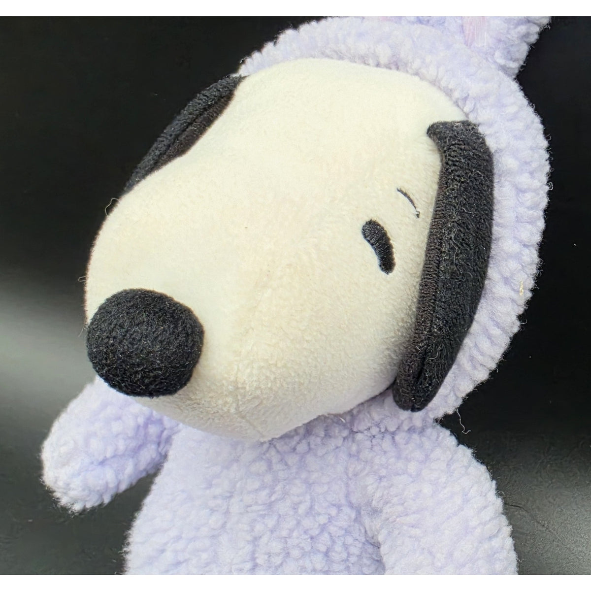 Vintage Peanuts Snoopy Easter Bunny Lavender Purple Costume Plush Hallmark 16"