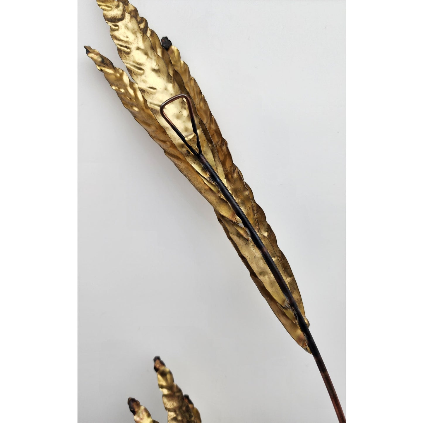Vintage Brass & Copper Wheat Wall Art Pair – 31" Metal Sculptures Left/Right