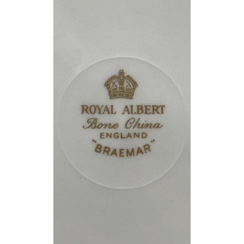 Royal Albert Braemar Bone China 6.25" Dessert Plates Set of 6 Pink Gold Fluted