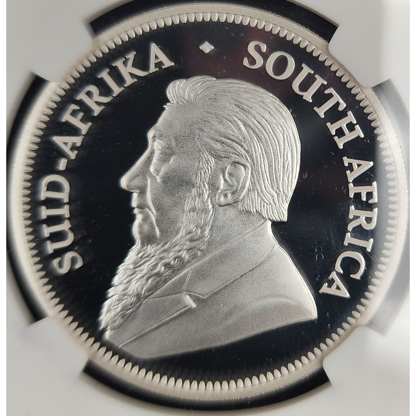 2025 SA Krugerrand PF70 FDOI NGC Fine Silver 1oz + Mini South Africa Flag Set