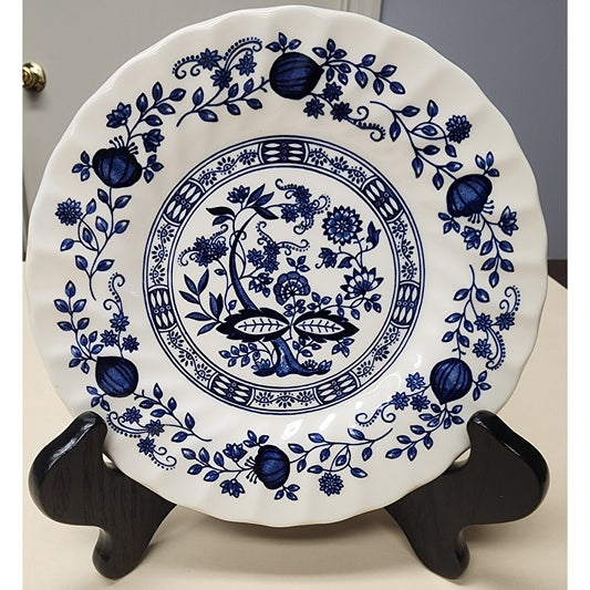 Vintage Crown Clarence Saucer 6.75" Blue & White Floral England – Excellent