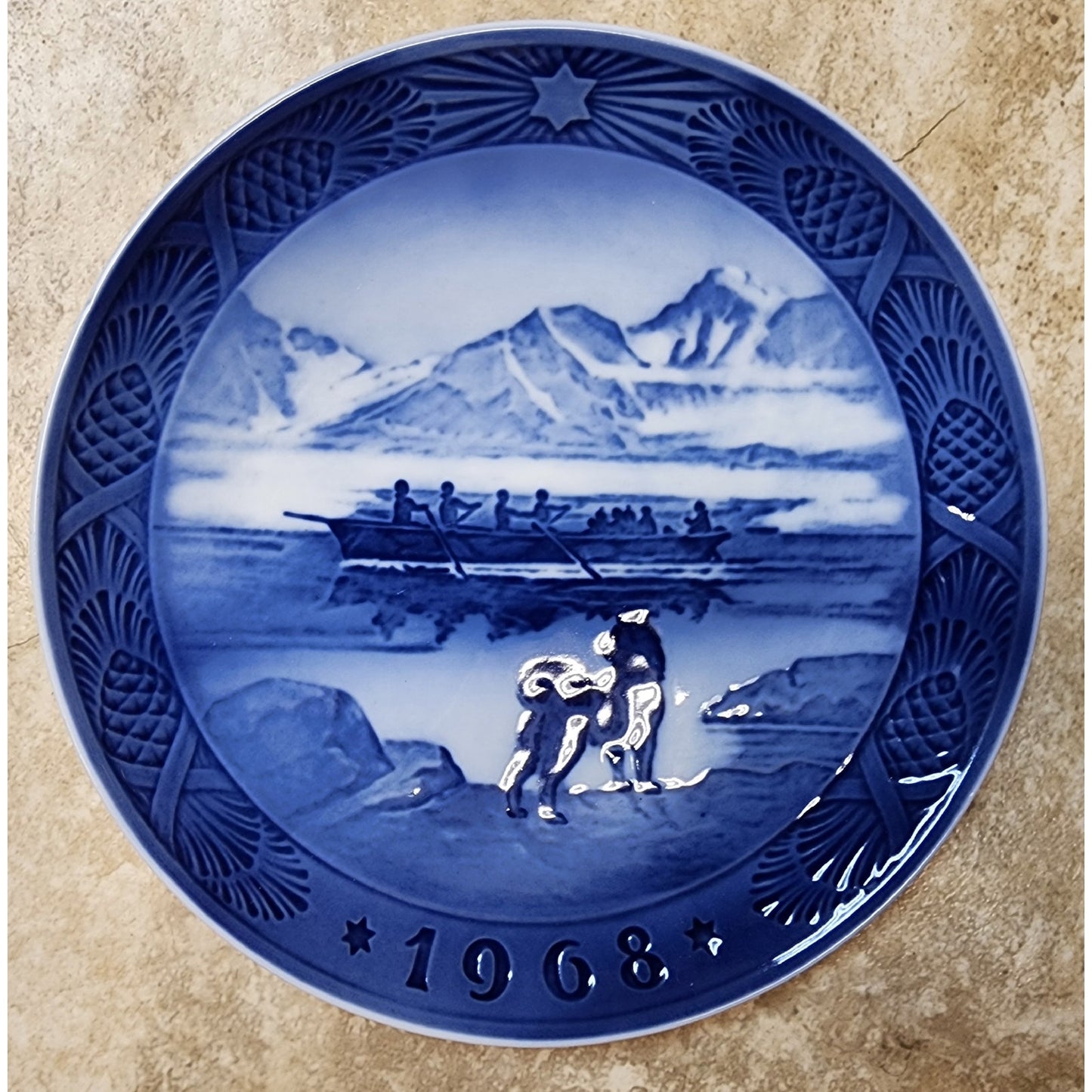 Royal Copenhagen Christmas Plates – 1968 & 1969 – Vintage Danish Porcelain Set of 2