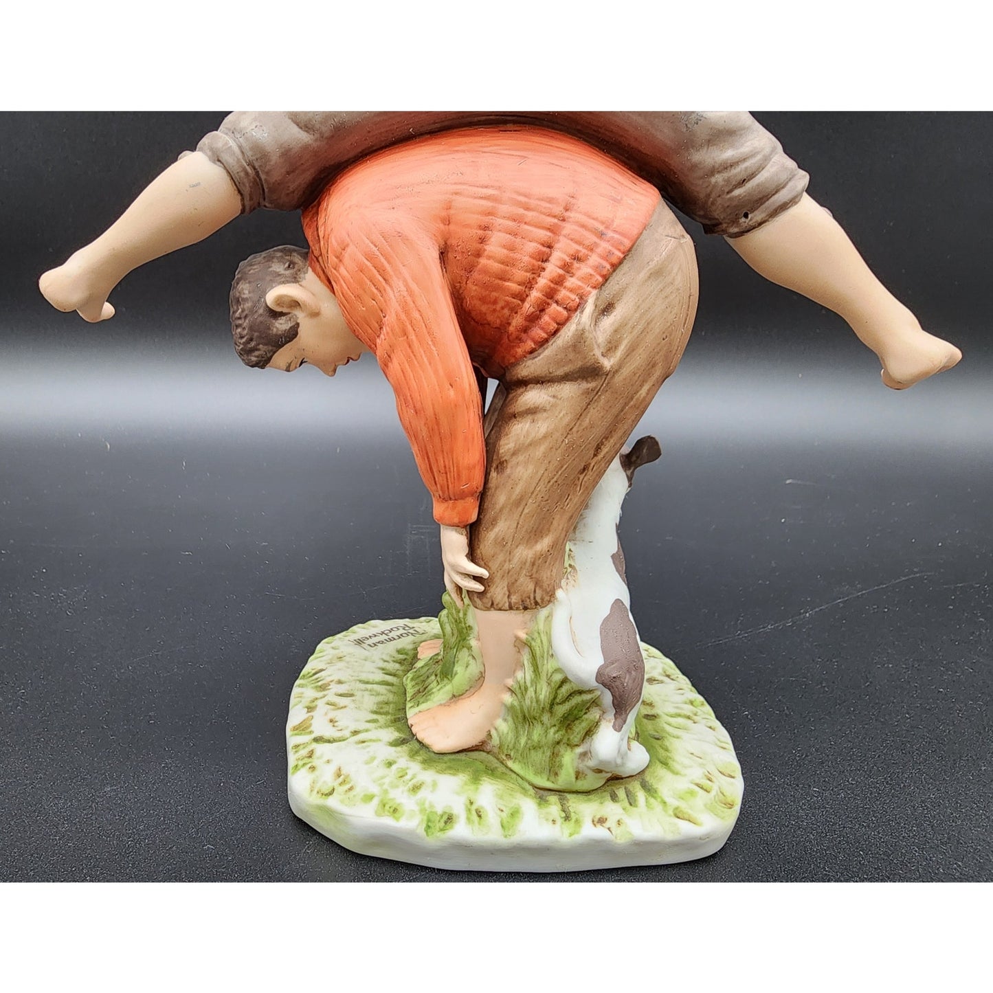 1981 Norman Rockwell Leap Frog Figurine Dave Grossman Ltd Ed 975/1000 Japan