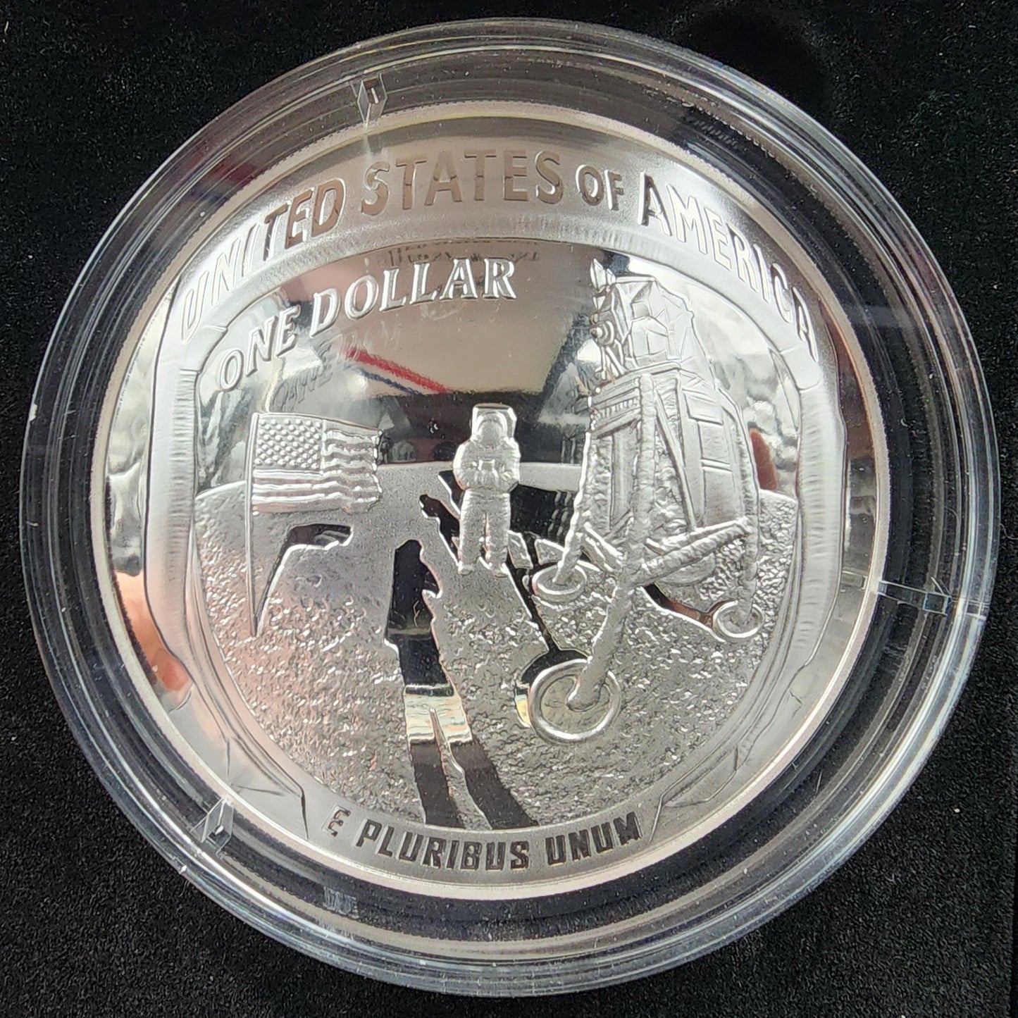 Apollo 11 50th Anniversary 5oz, 1oz + Half Dollar Proof Sets with OGP & CoAs with 1967 Newsweek, Man on the Moon Stamps, 50th Anniversary Embroidered Patches
