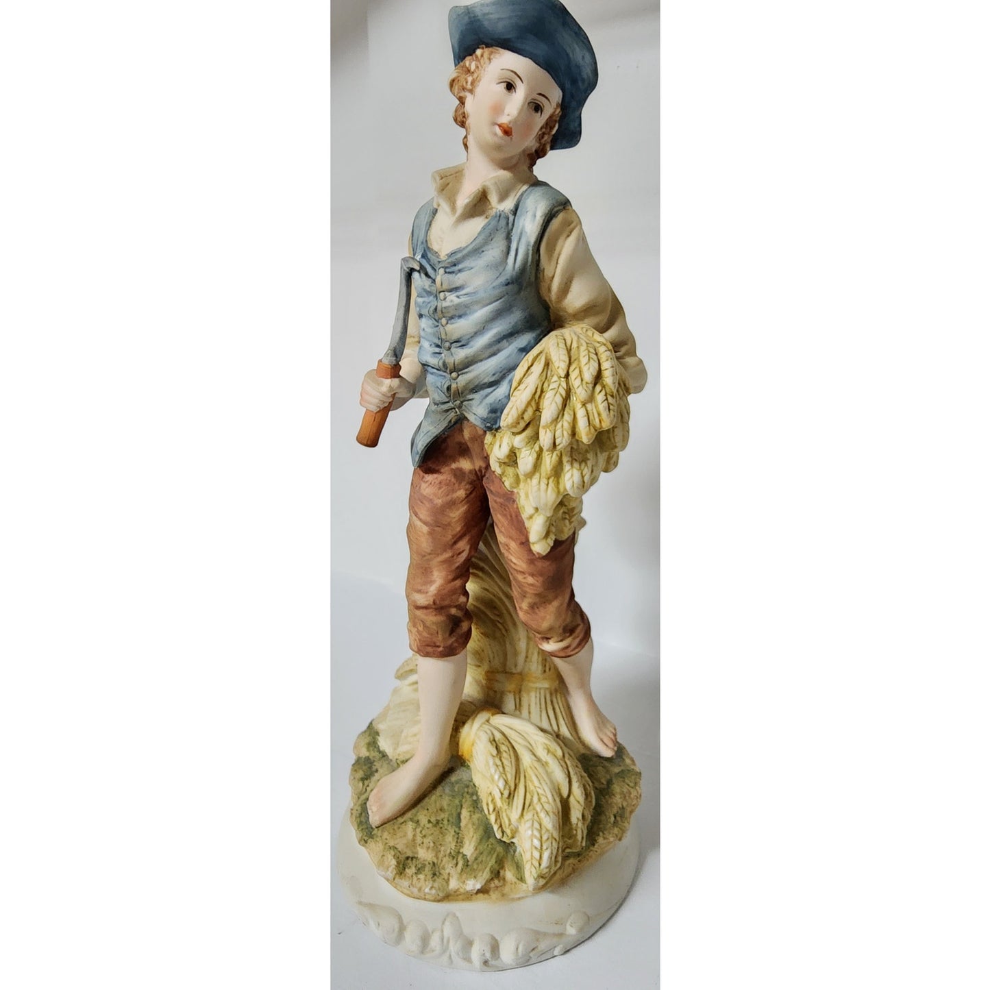 Lefton China Harvest Figurines Man & Woman – Hand Painted Vintage – 10” Tall