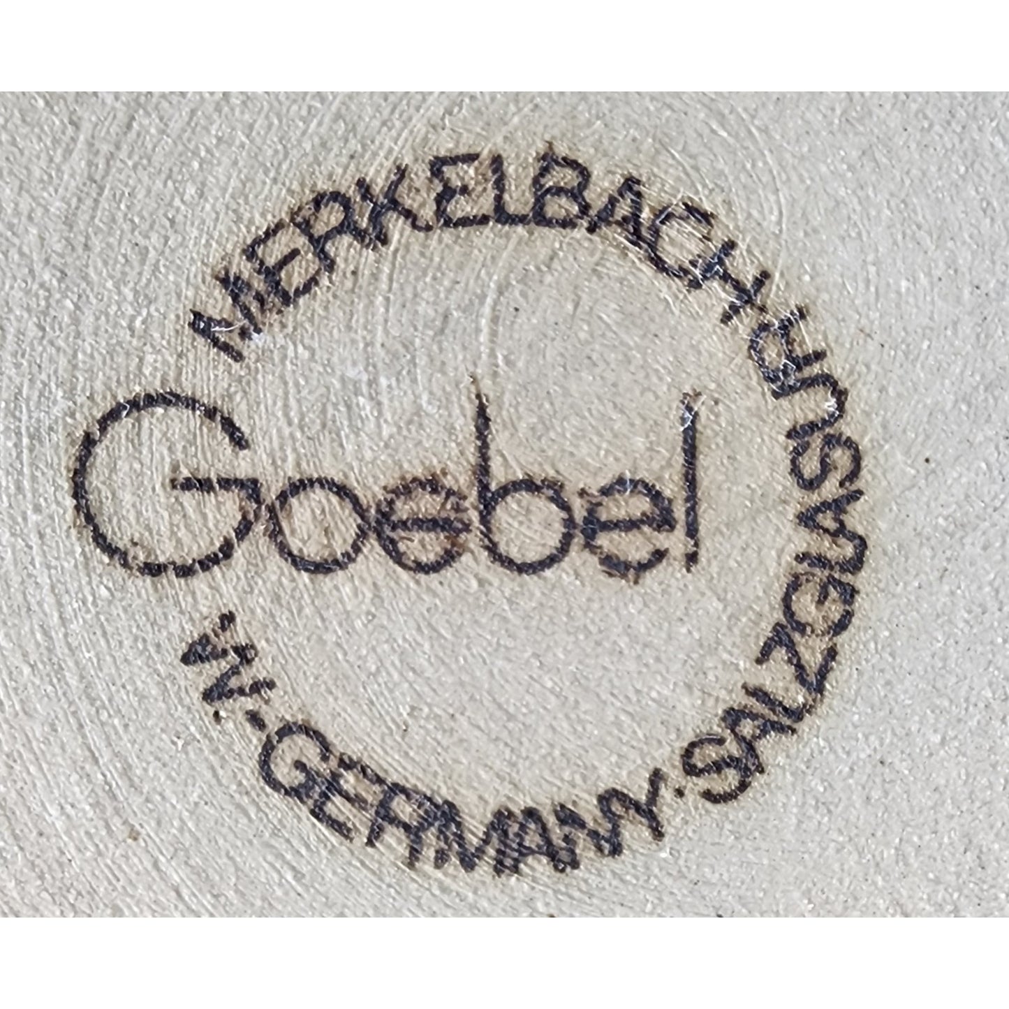 Vintage Goebel Merkelbach Stoneware Mug Cobalt Blue Salt Glaze Raised Design