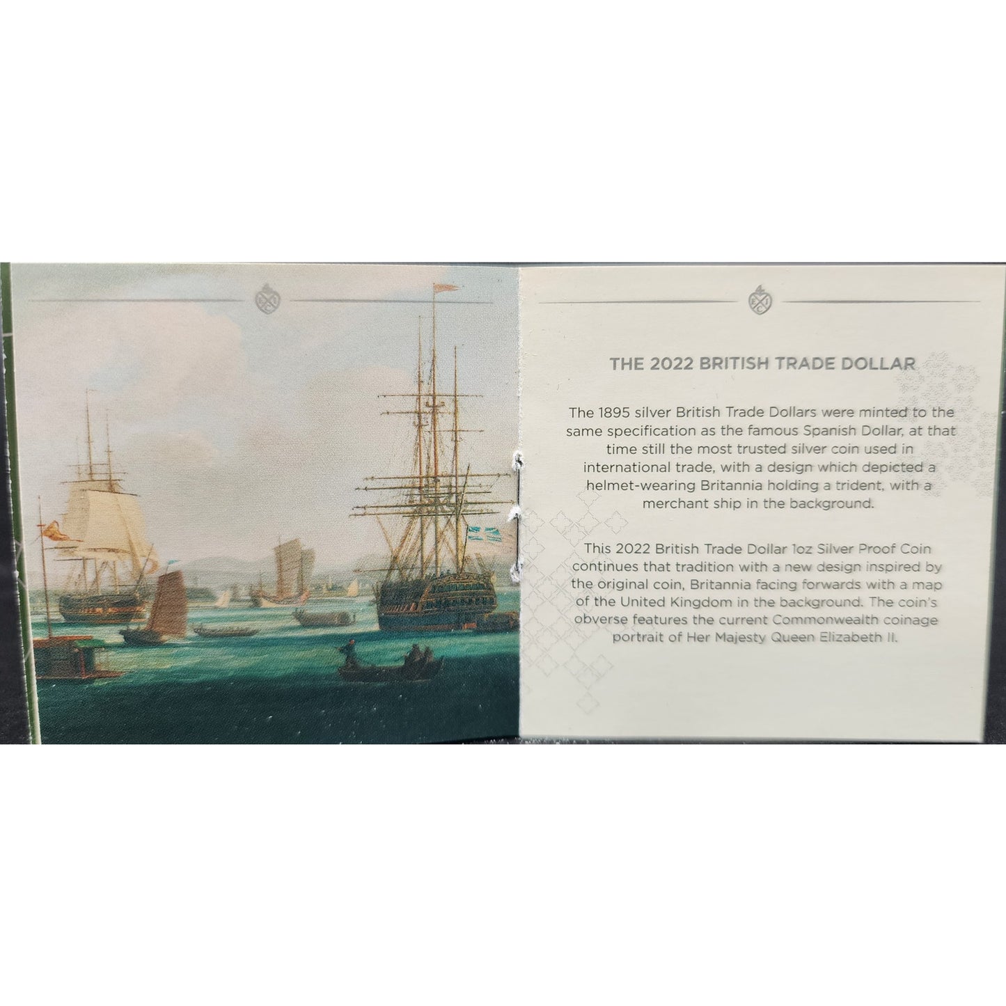 2022 Trade Dollar Silver Proof Coin Ltd 81/1000  East India Company History Book